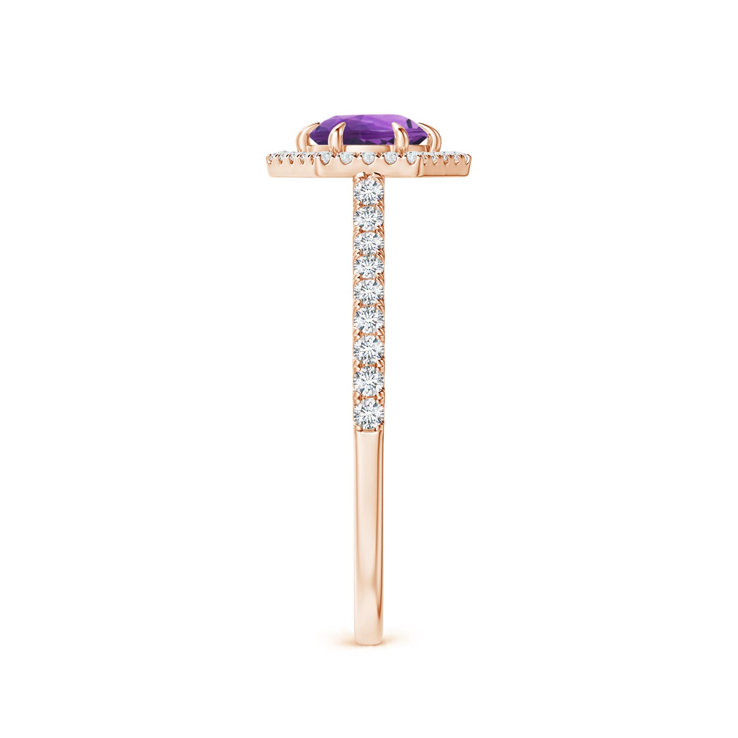 AAA - Amethyst / 0.71 CT / 14 KT Rose Gold
