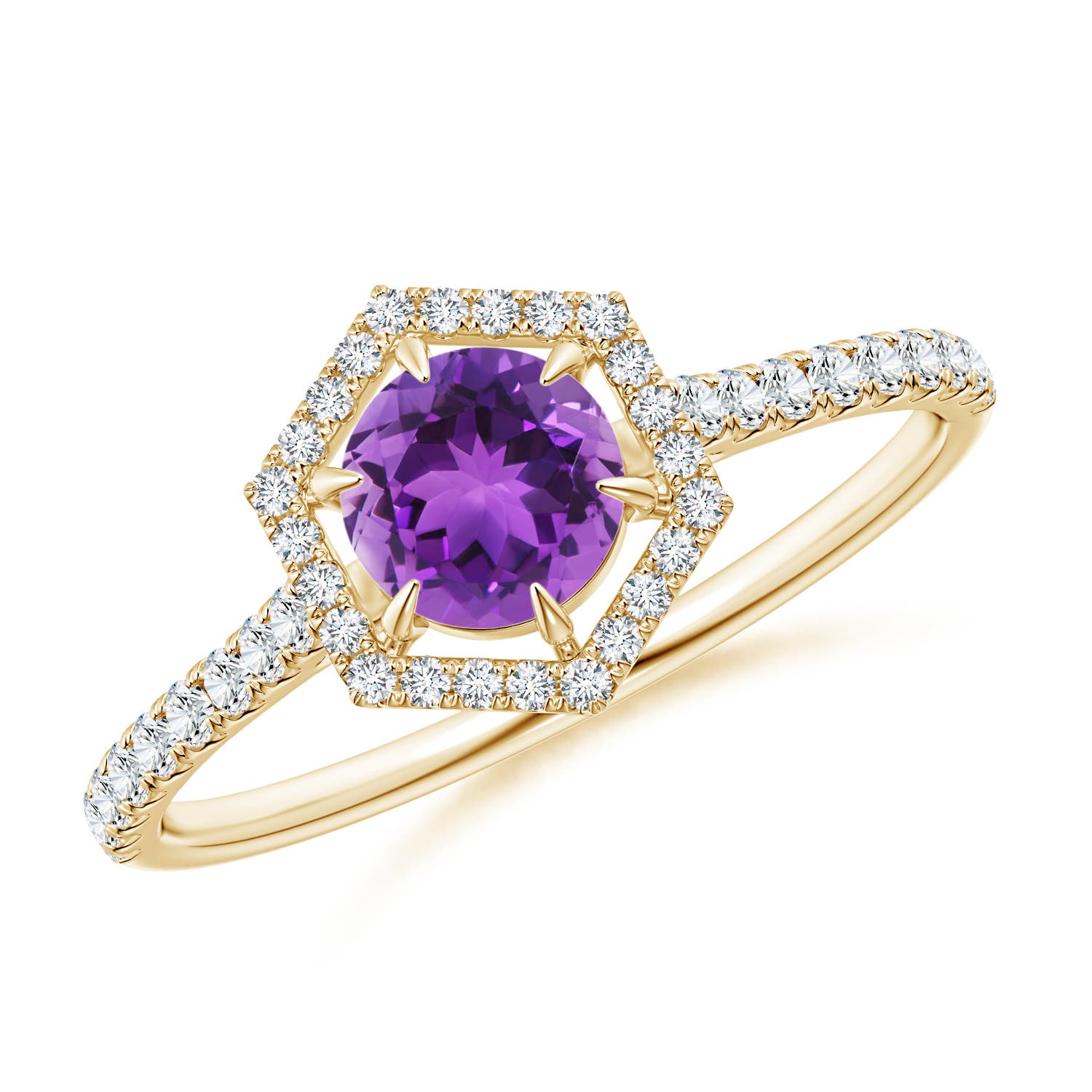 AAA - Amethyst / 0.71 CT / 14 KT Yellow Gold