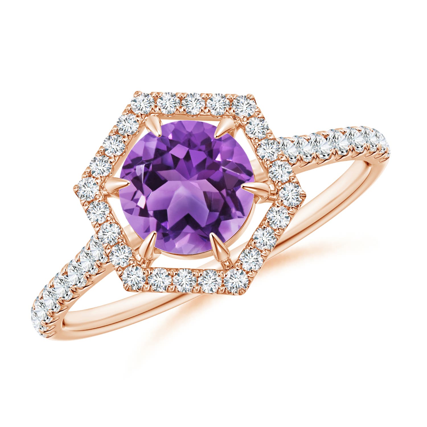 AA - Amethyst / 1.14 CT / 14 KT Rose Gold