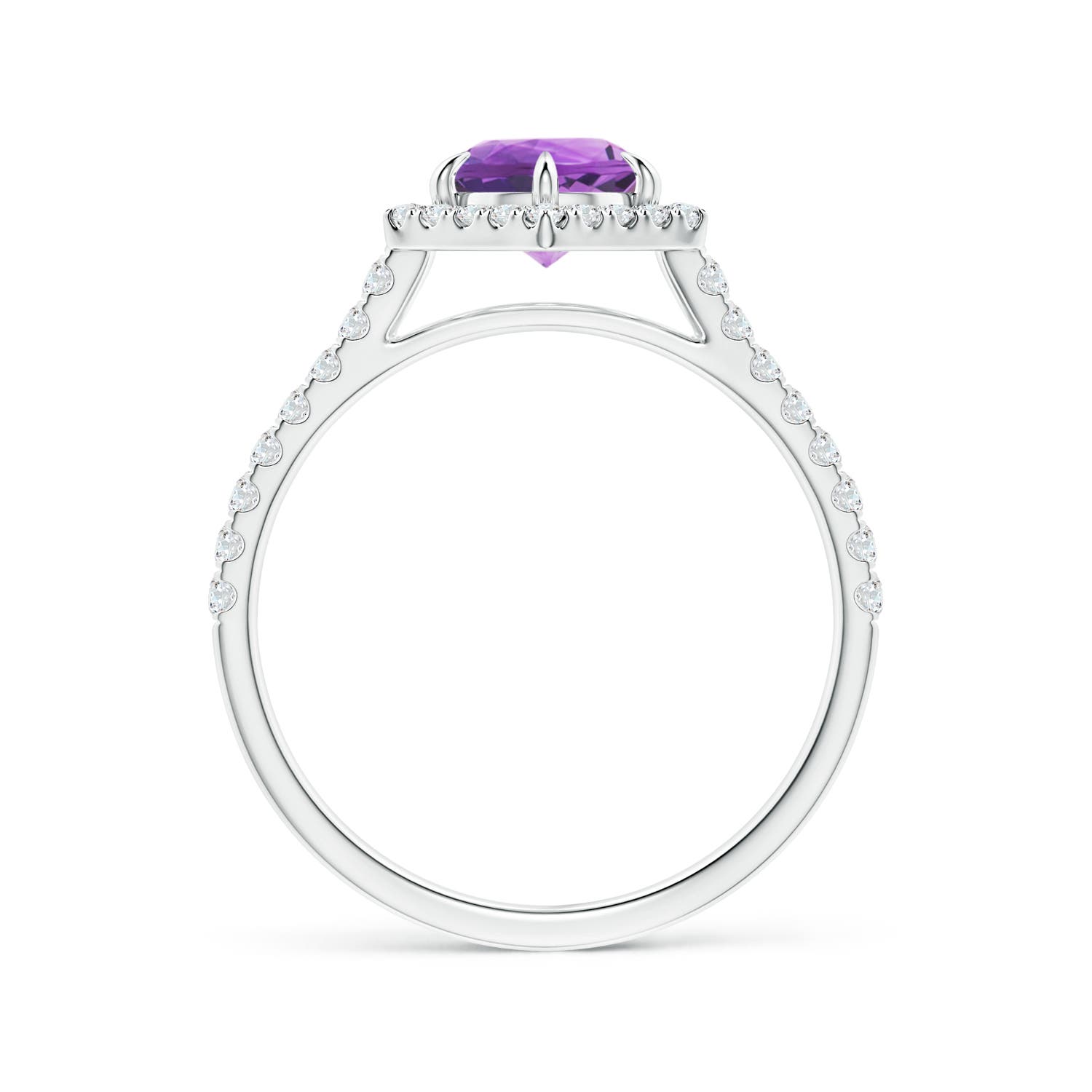 AA - Amethyst / 1.14 CT / 14 KT White Gold