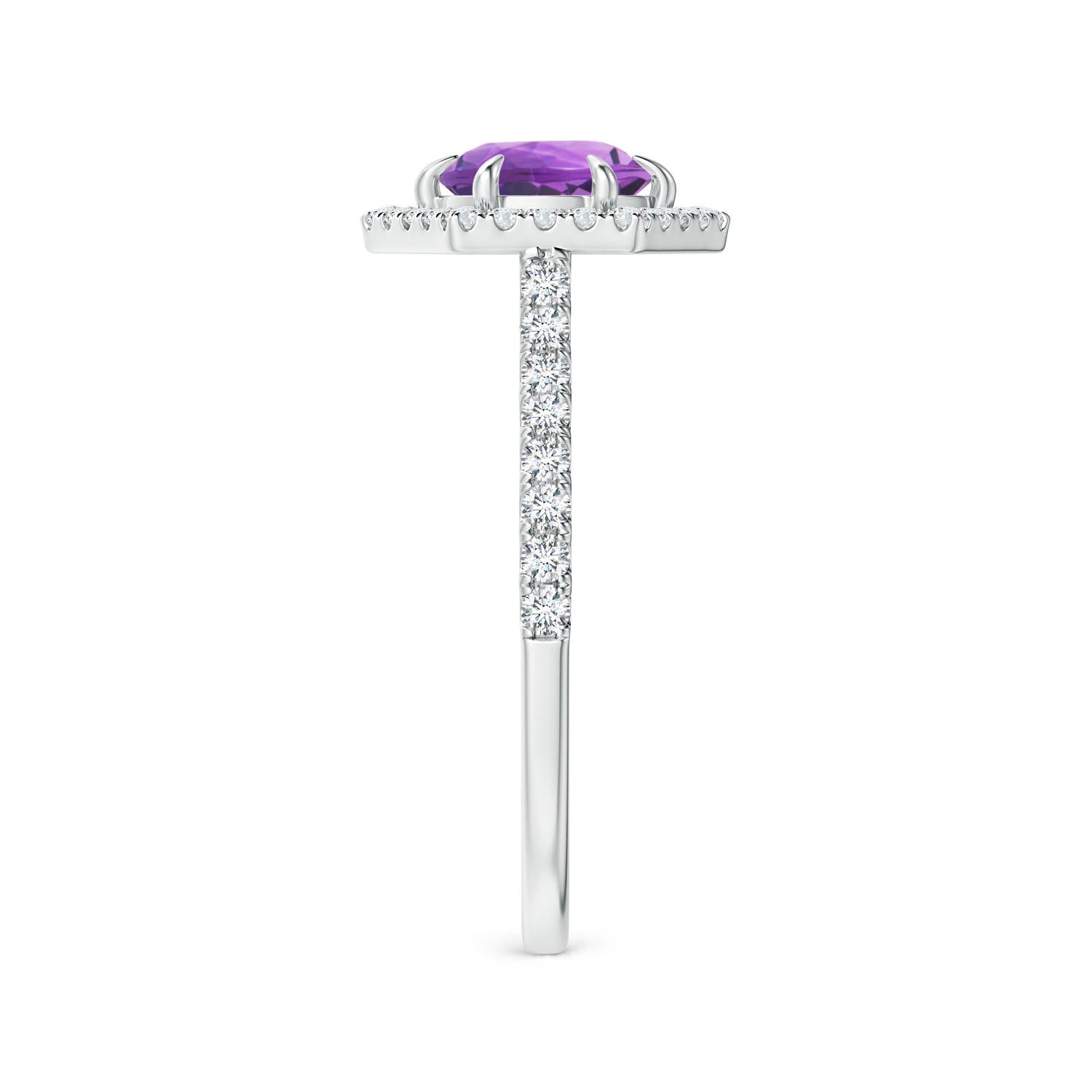 AA - Amethyst / 1.14 CT / 14 KT White Gold