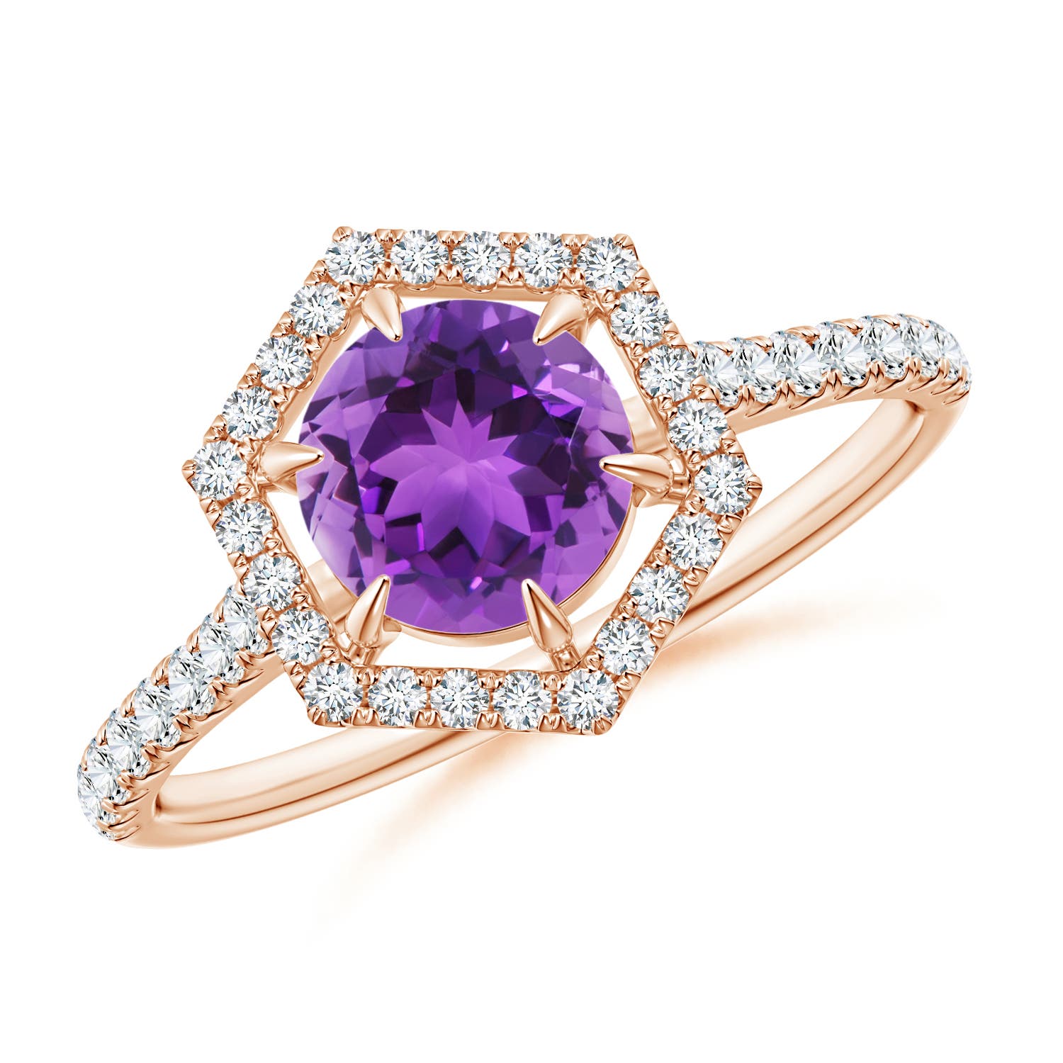 AAA - Amethyst / 1.14 CT / 14 KT Rose Gold