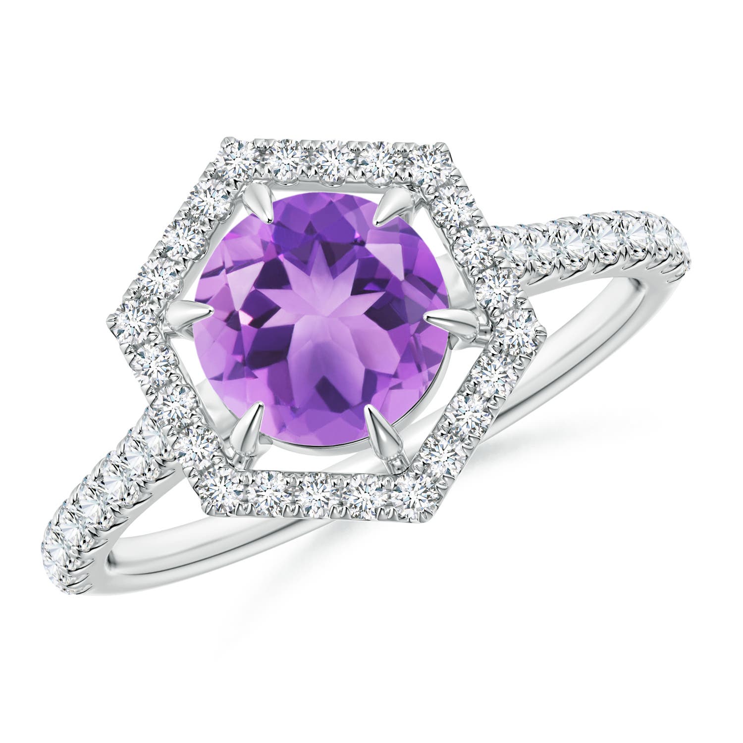 A - Amethyst / 1.57 CT / 14 KT White Gold