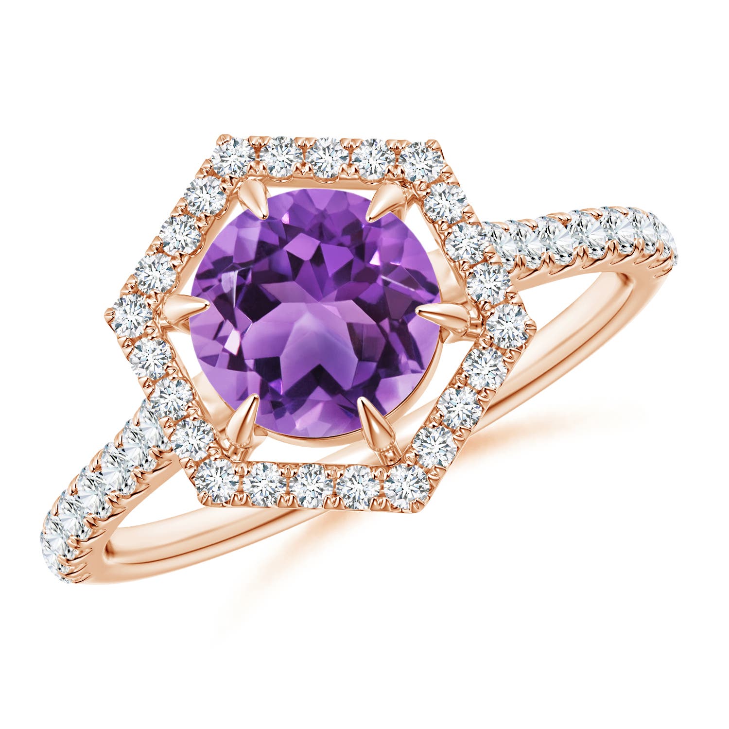 AA - Amethyst / 1.57 CT / 14 KT Rose Gold