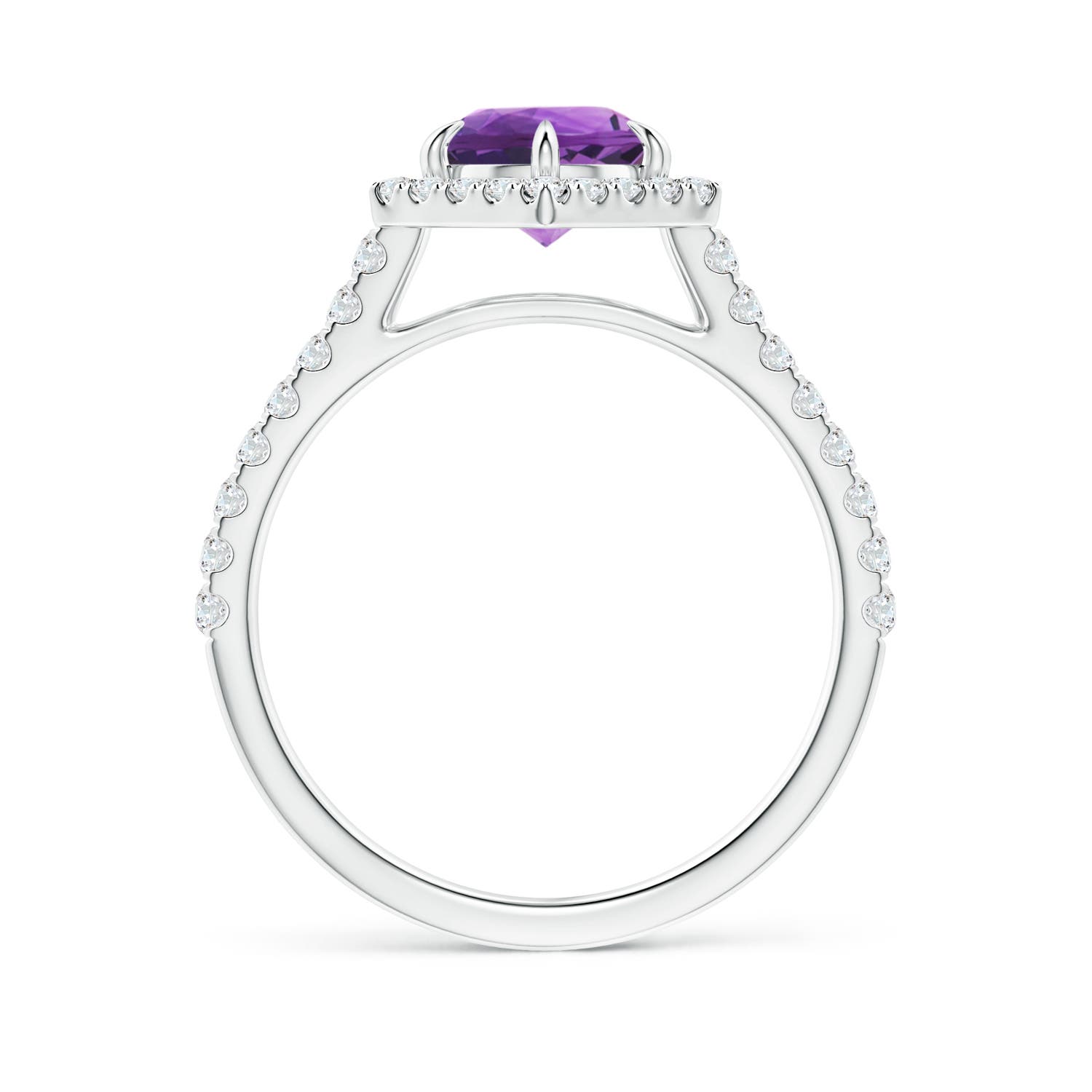 AAA - Amethyst / 1.57 CT / 14 KT White Gold