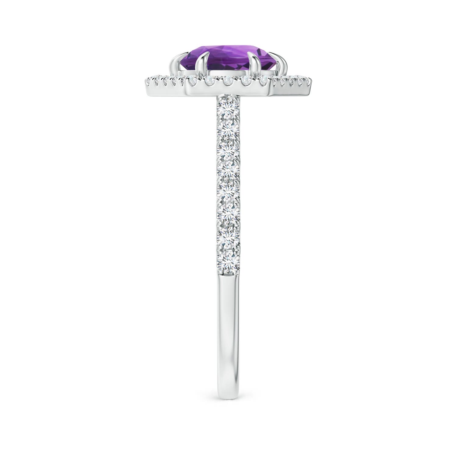 AAA - Amethyst / 1.57 CT / 14 KT White Gold