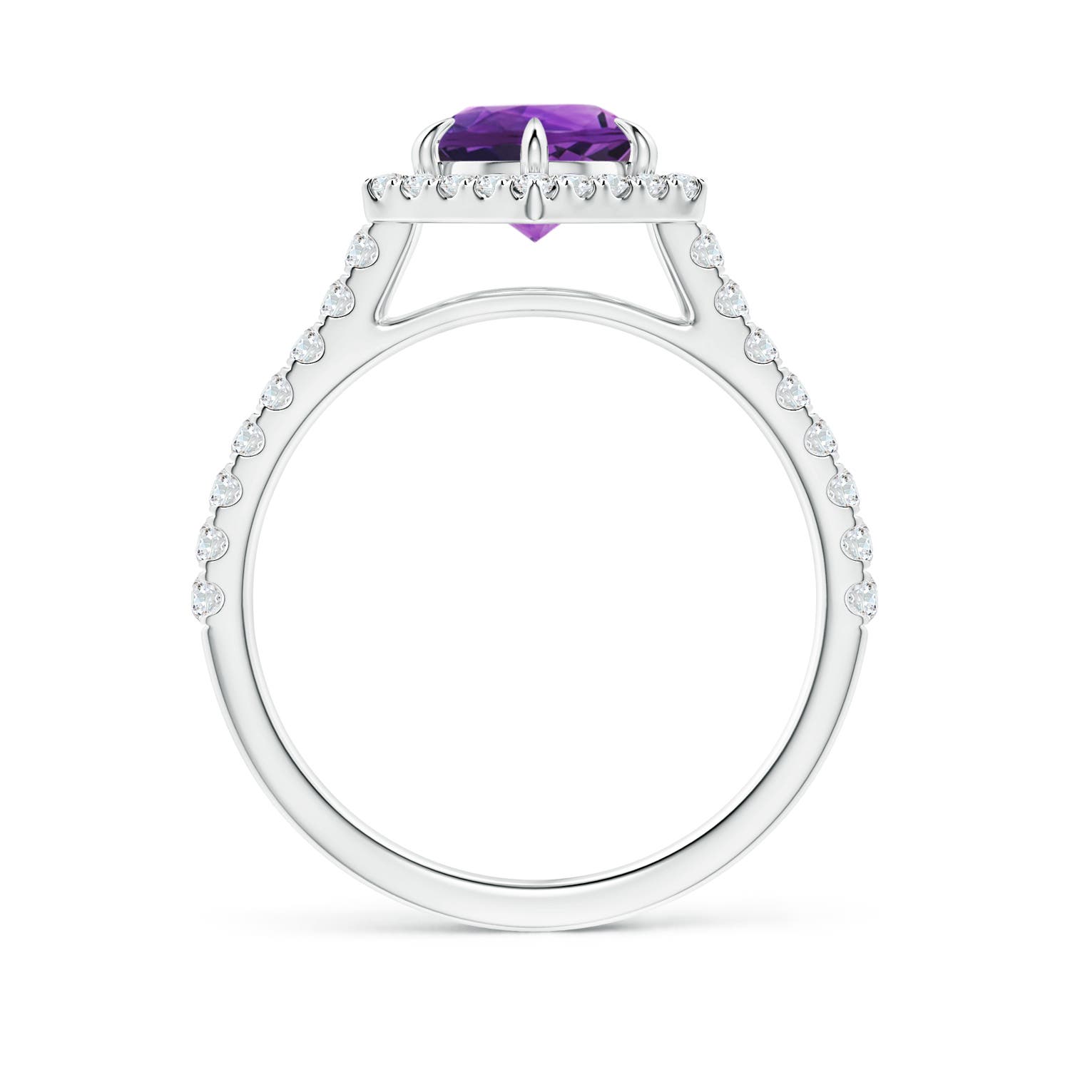 AAAA - Amethyst / 1.57 CT / 14 KT White Gold