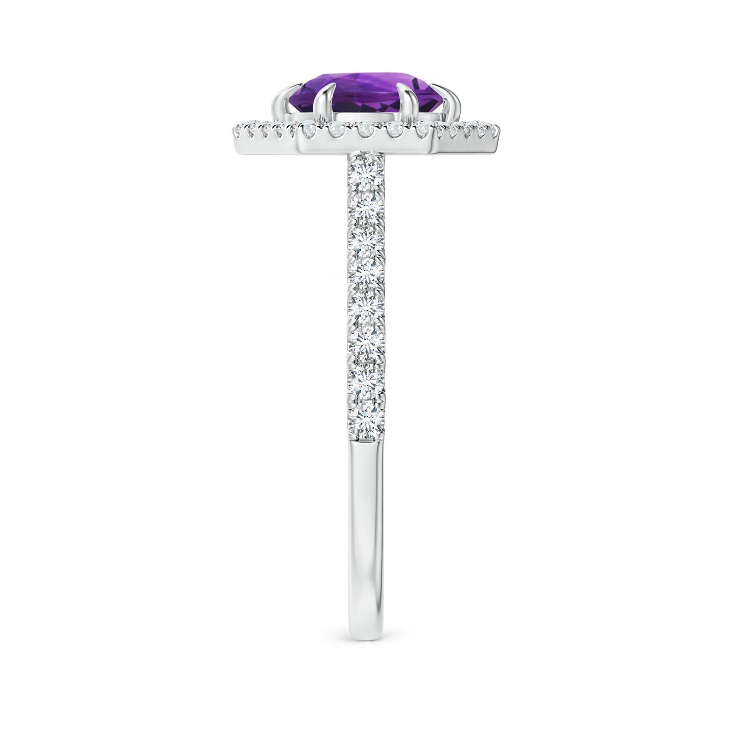 AAAA - Amethyst / 1.57 CT / 14 KT White Gold