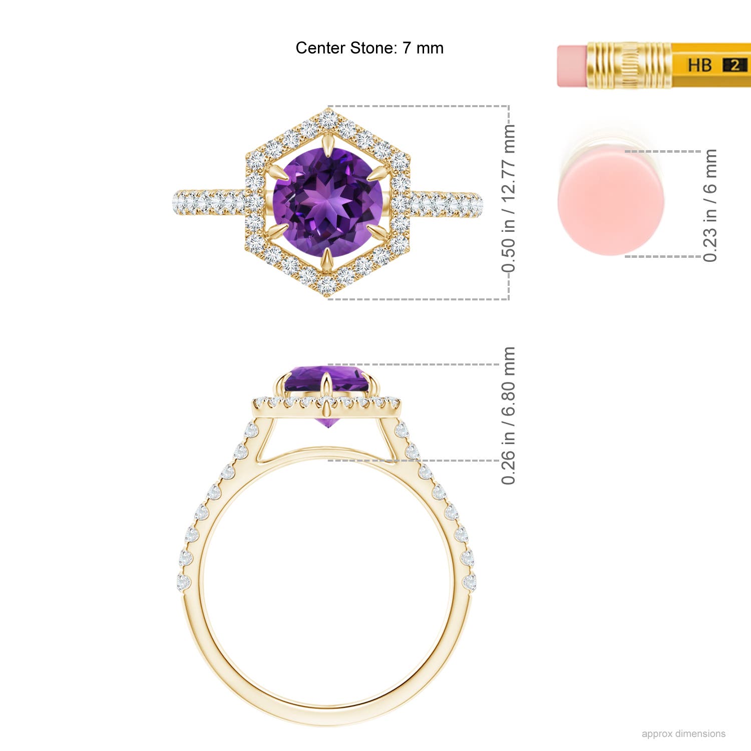 AAAA - Amethyst / 1.57 CT / 14 KT Yellow Gold