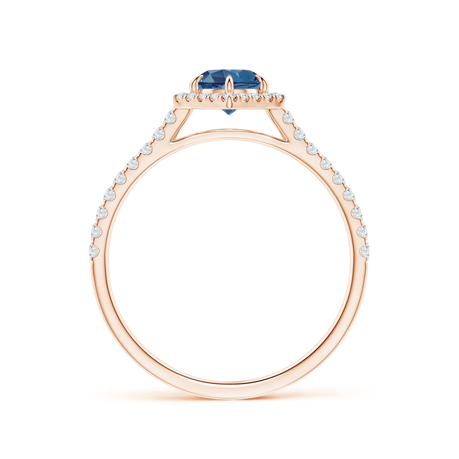 A - London Blue Topaz / 0.85 CT / 14 KT Rose Gold