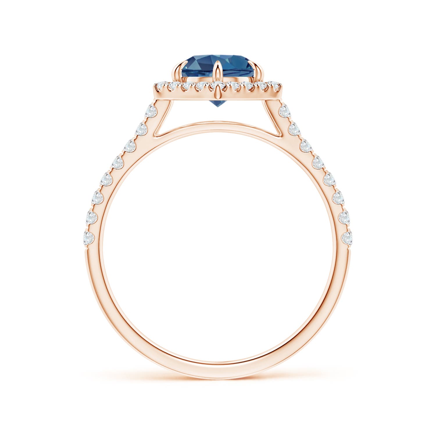 A - London Blue Topaz / 1.29 CT / 14 KT Rose Gold