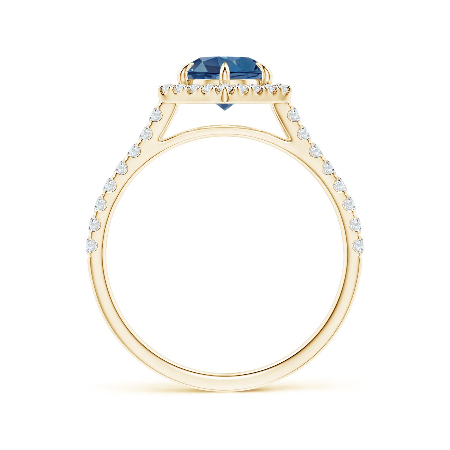 A - London Blue Topaz / 1.29 CT / 14 KT Yellow Gold