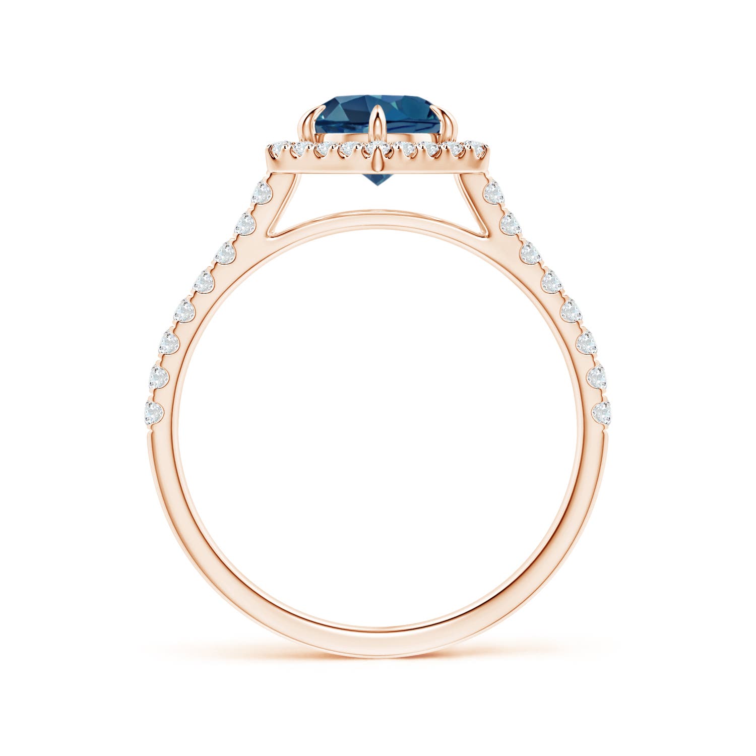 AA - London Blue Topaz / 1.29 CT / 14 KT Rose Gold