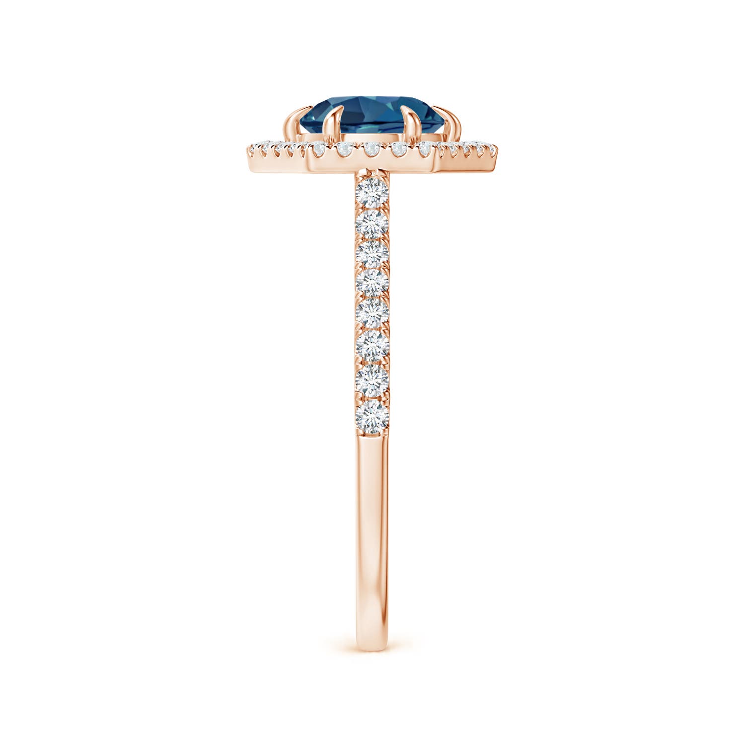 AA - London Blue Topaz / 1.29 CT / 14 KT Rose Gold