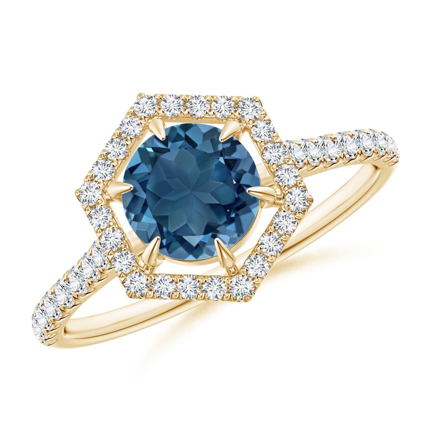 AA - London Blue Topaz / 1.29 CT / 14 KT Yellow Gold