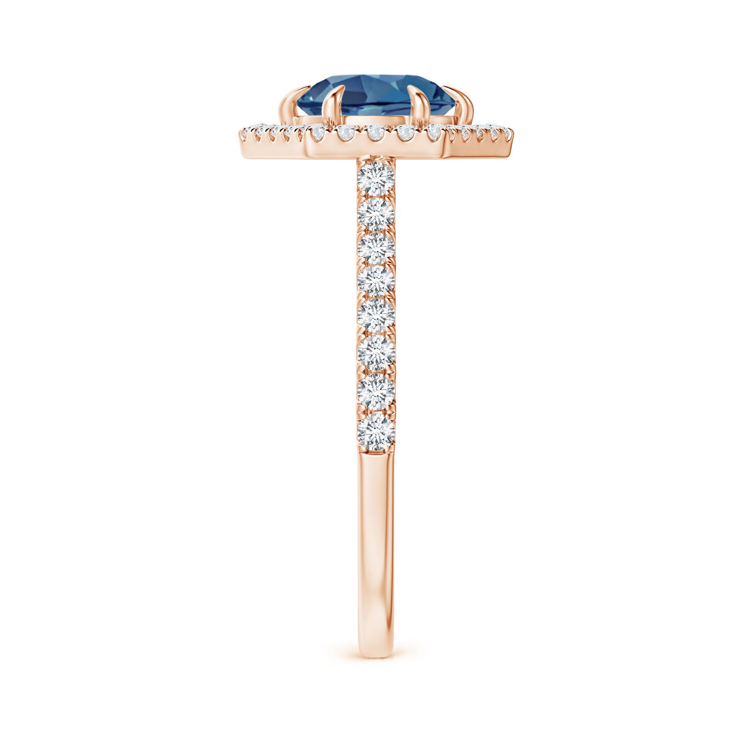 A - London Blue Topaz / 1.97 CT / 14 KT Rose Gold