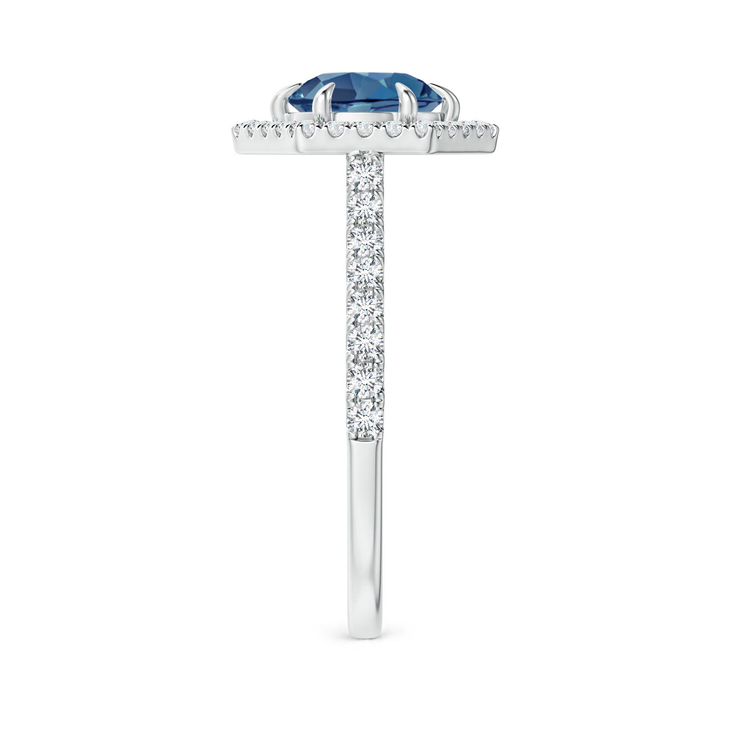 A - London Blue Topaz / 1.97 CT / 14 KT White Gold