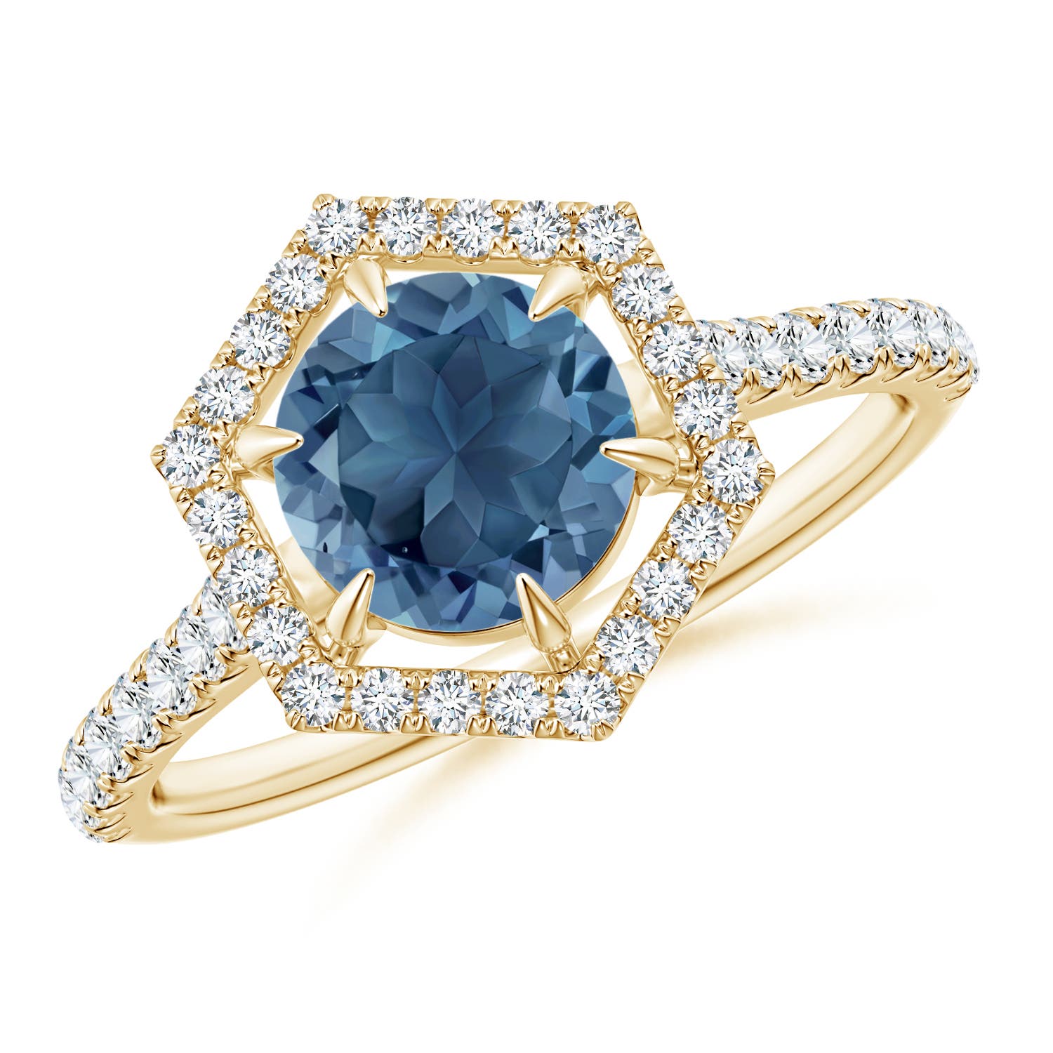 A - London Blue Topaz / 1.97 CT / 14 KT Yellow Gold