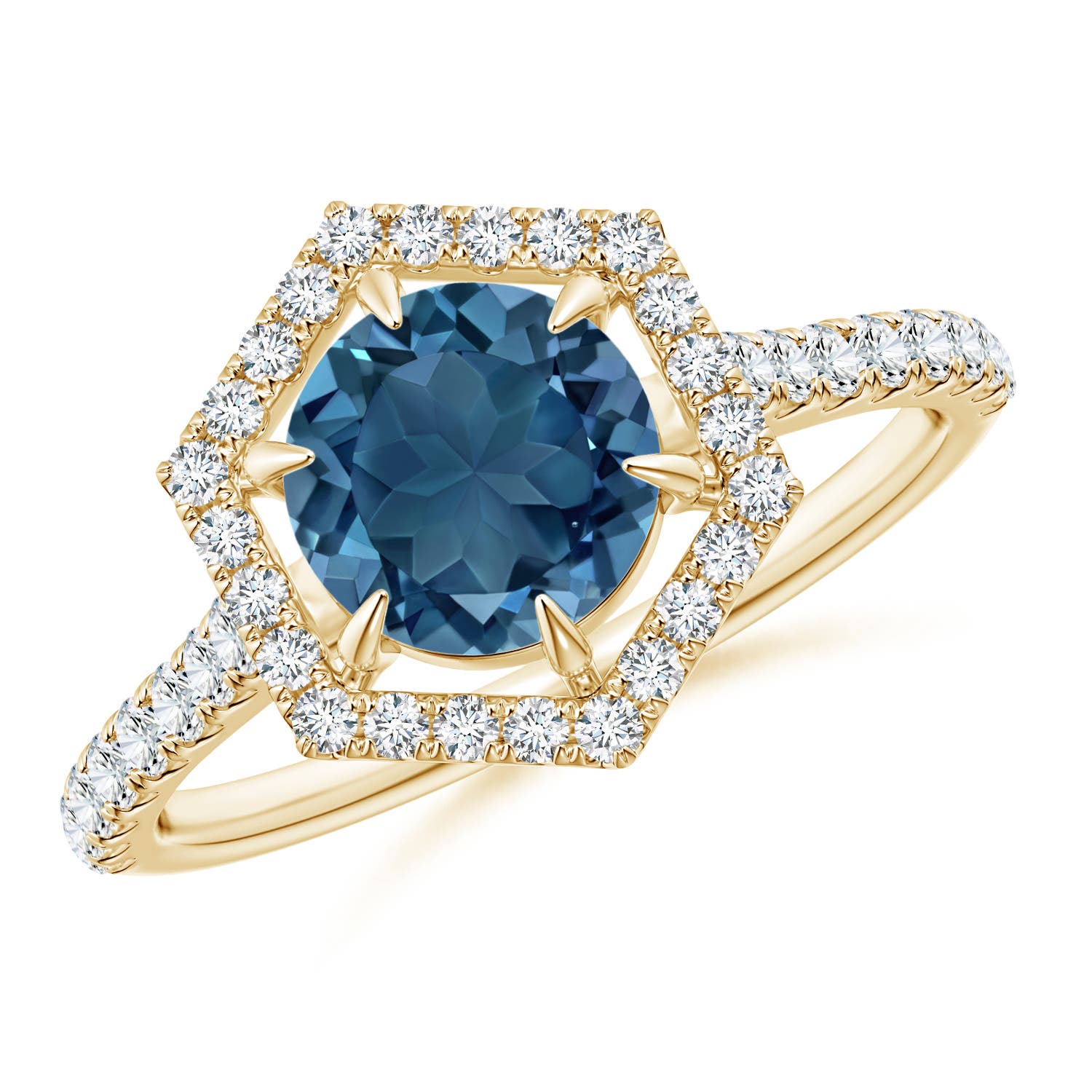 AA - London Blue Topaz / 1.97 CT / 14 KT Yellow Gold