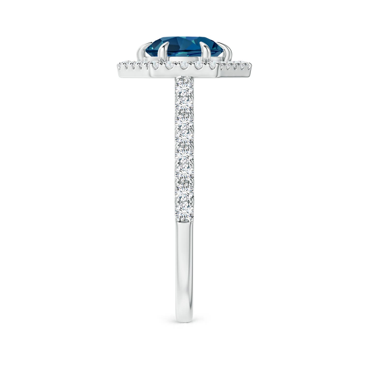 AAA - London Blue Topaz / 1.97 CT / 14 KT White Gold