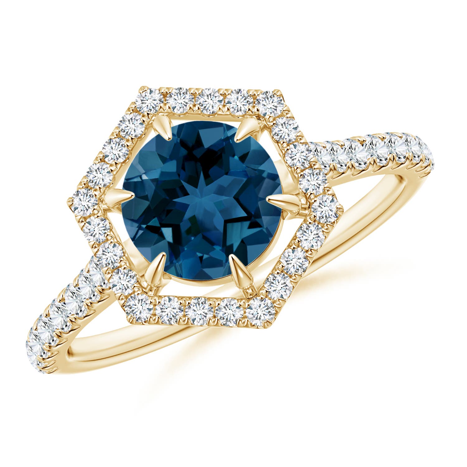 AAA - London Blue Topaz / 1.97 CT / 14 KT Yellow Gold