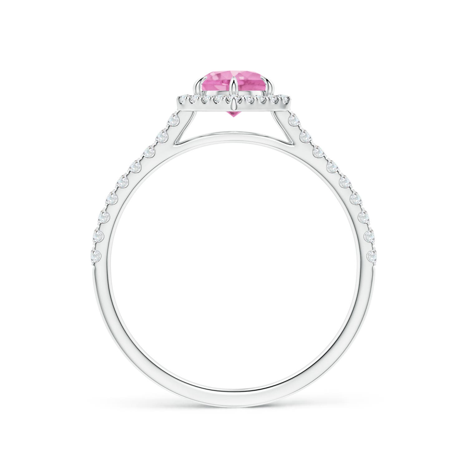 A - Pink Sapphire / 0.85 CT / 14 KT White Gold