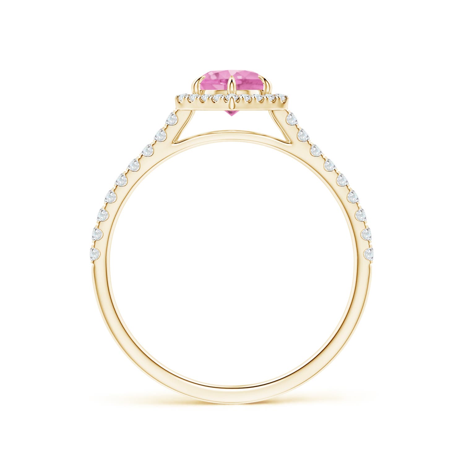 A - Pink Sapphire / 0.85 CT / 14 KT Yellow Gold