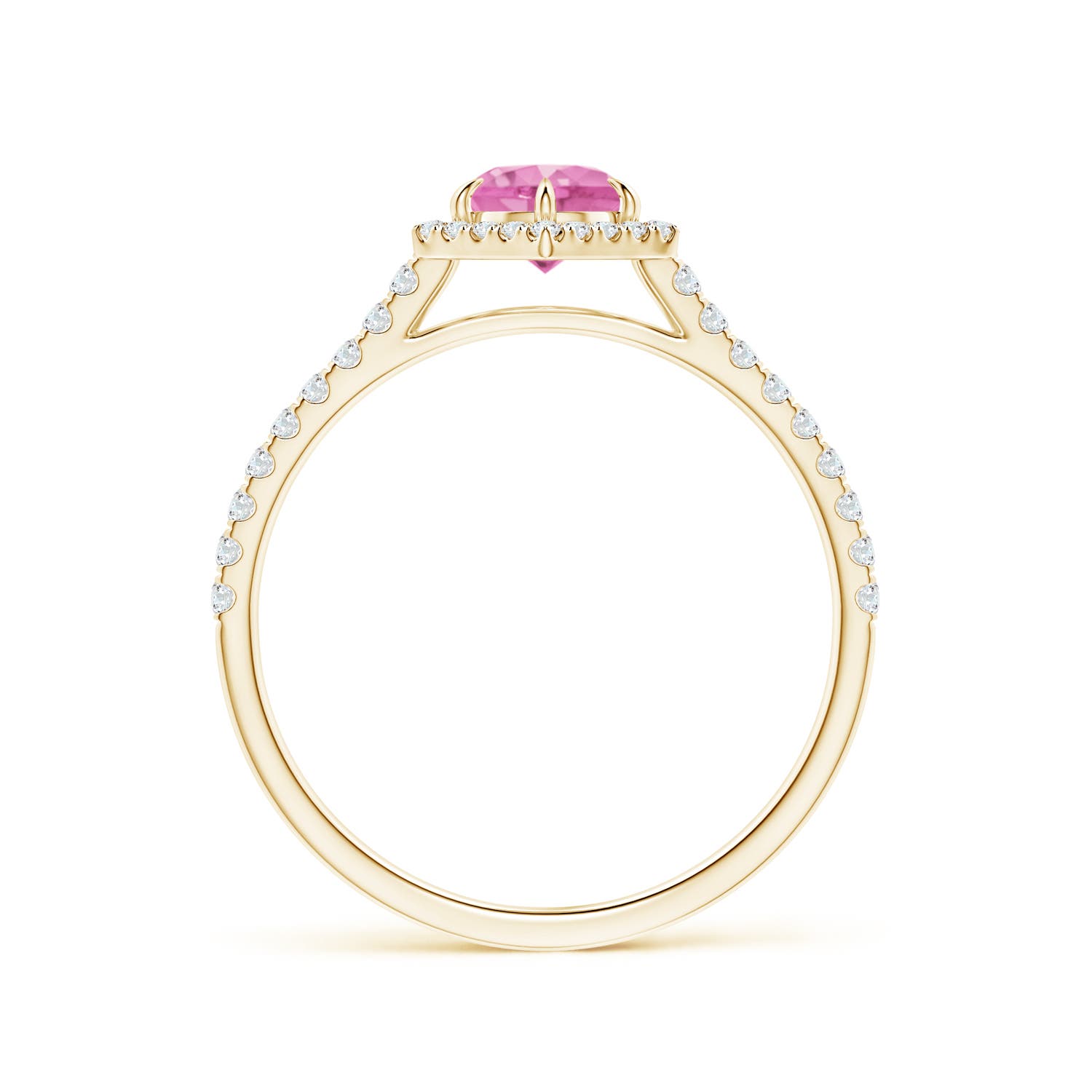 AA - Pink Sapphire / 0.85 CT / 14 KT Yellow Gold