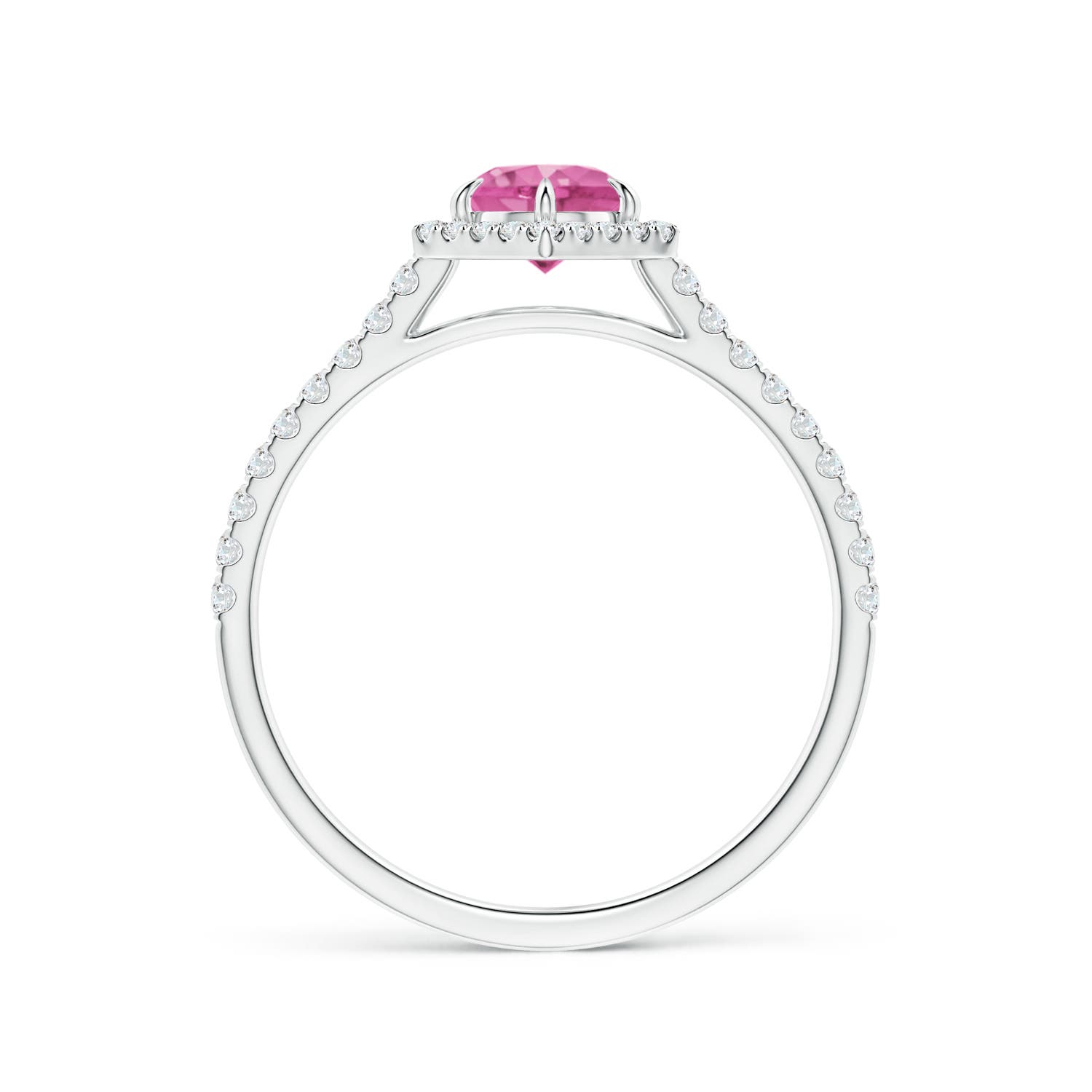 AAA - Pink Sapphire / 0.85 CT / 14 KT White Gold