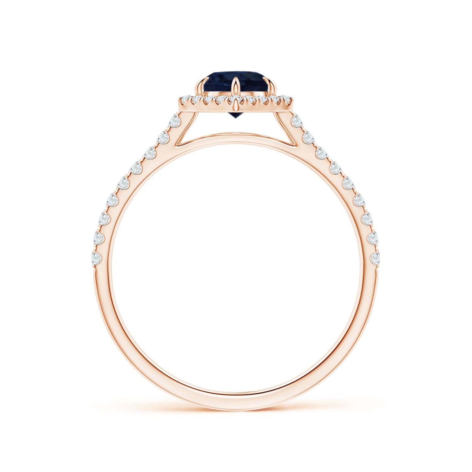 A - Blue Sapphire / 0.85 CT / 14 KT Rose Gold