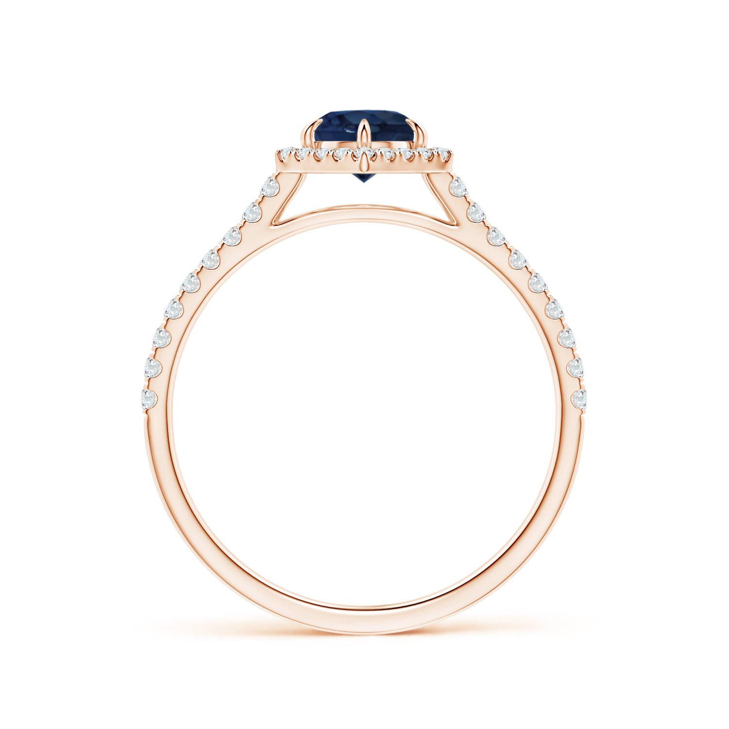 AA - Blue Sapphire / 0.85 CT / 14 KT Rose Gold