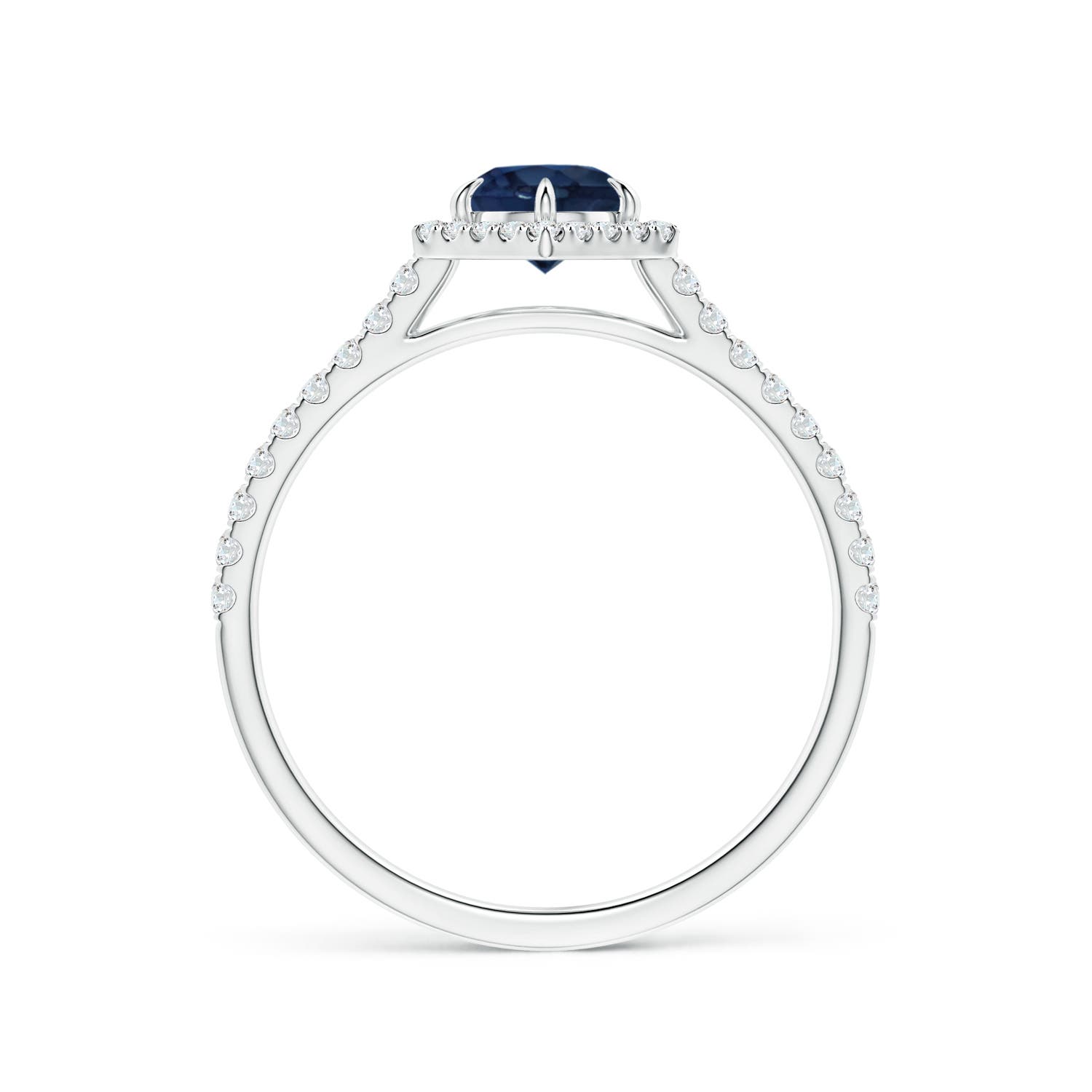 AA - Blue Sapphire / 0.85 CT / 14 KT White Gold