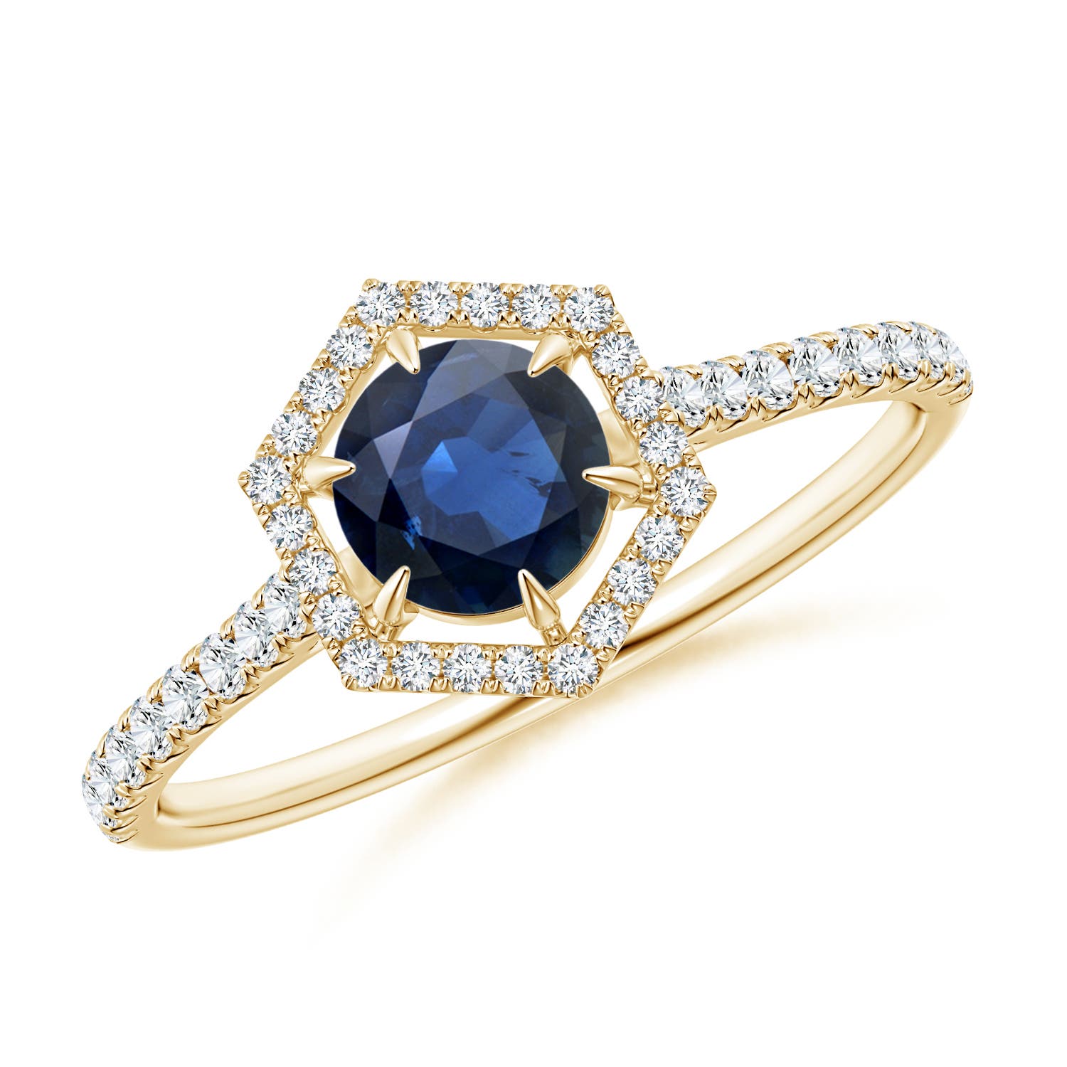 AA - Blue Sapphire / 0.85 CT / 14 KT Yellow Gold