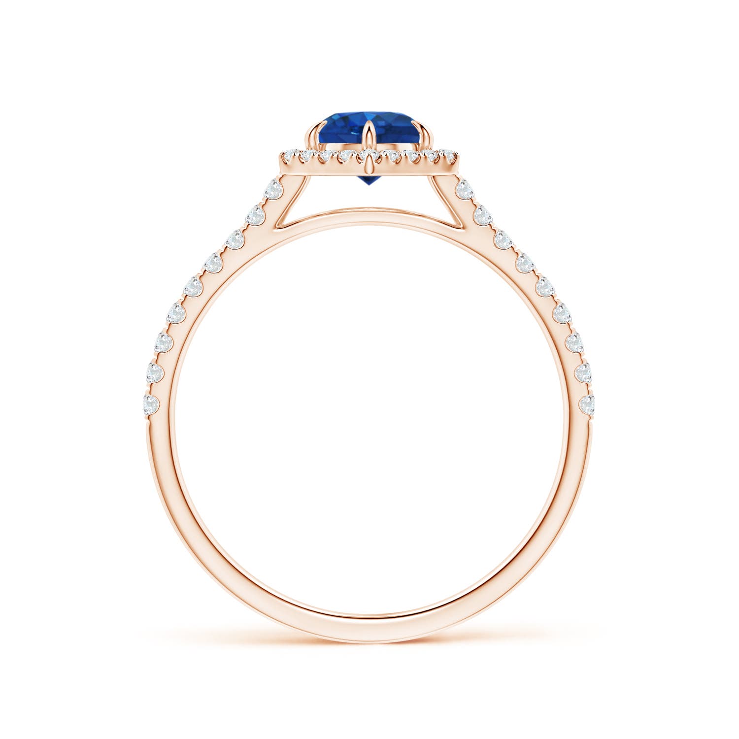 AAA - Blue Sapphire / 0.85 CT / 14 KT Rose Gold