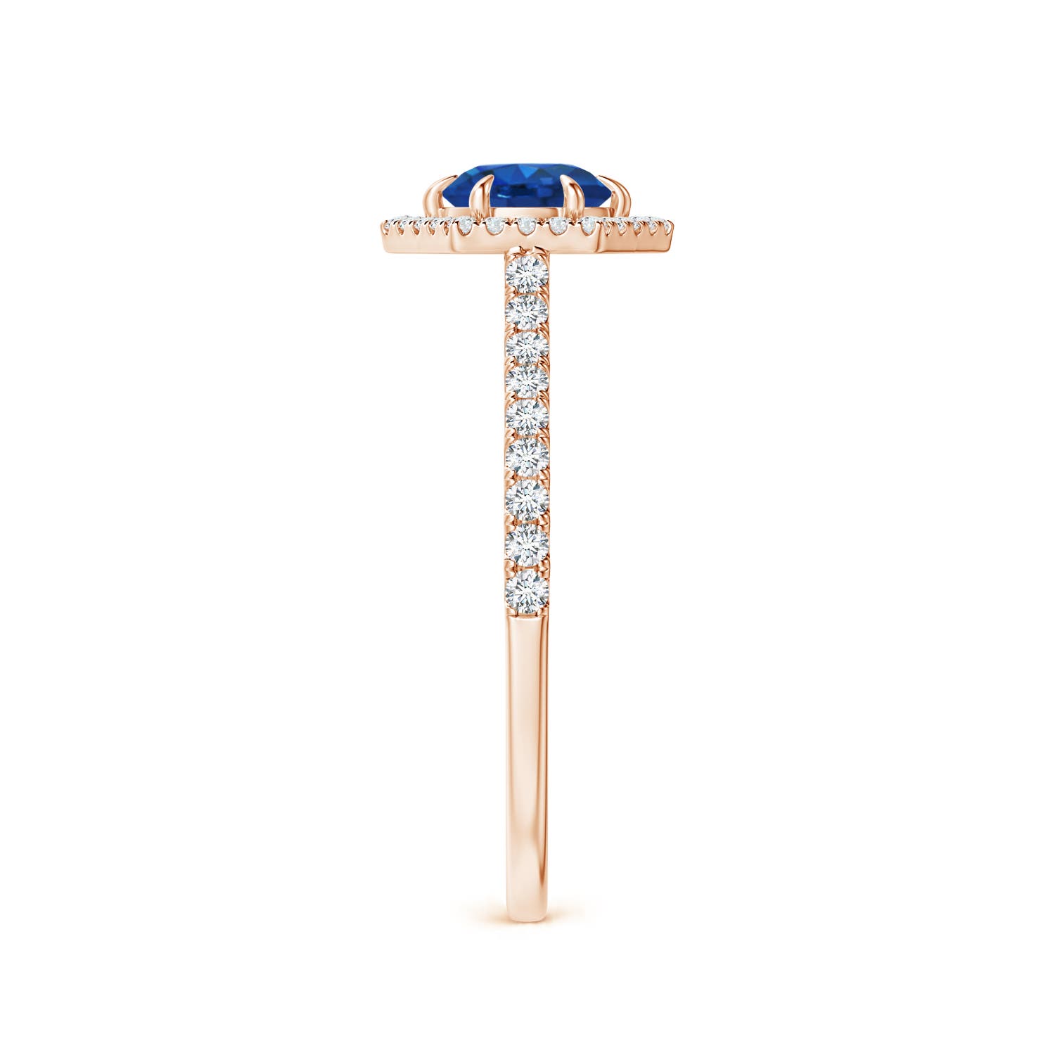 AAA - Blue Sapphire / 0.85 CT / 14 KT Rose Gold