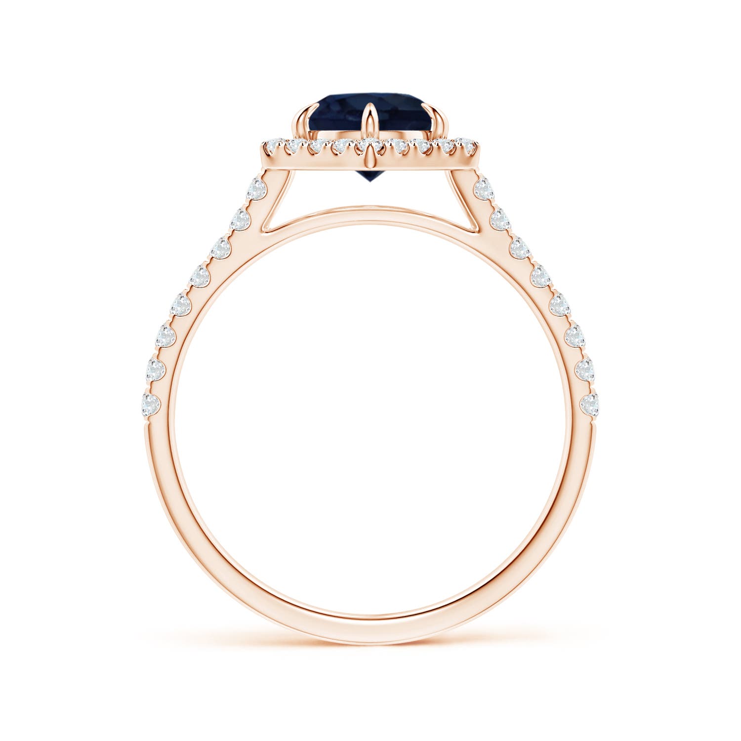 A - Blue Sapphire / 1.34 CT / 14 KT Rose Gold