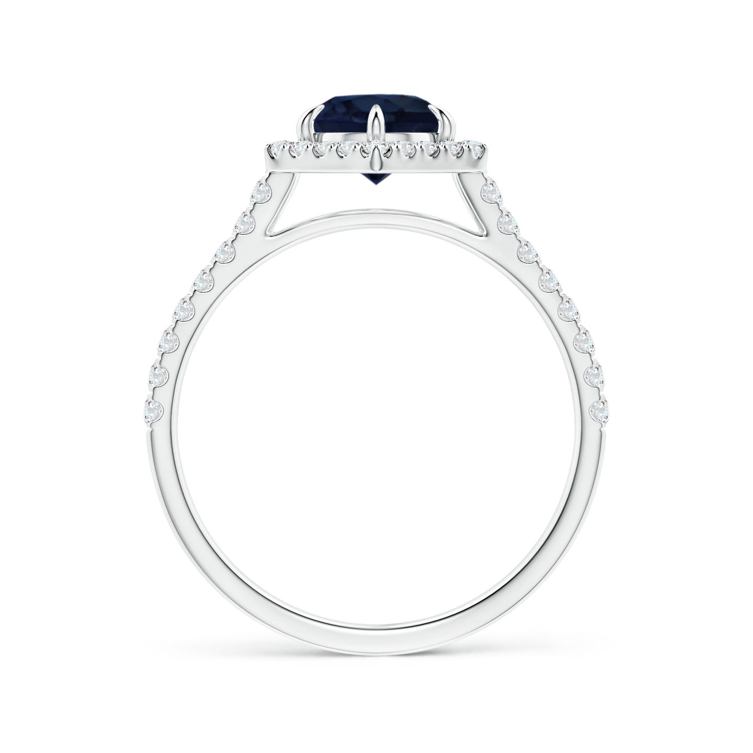 A - Blue Sapphire / 1.34 CT / 14 KT White Gold