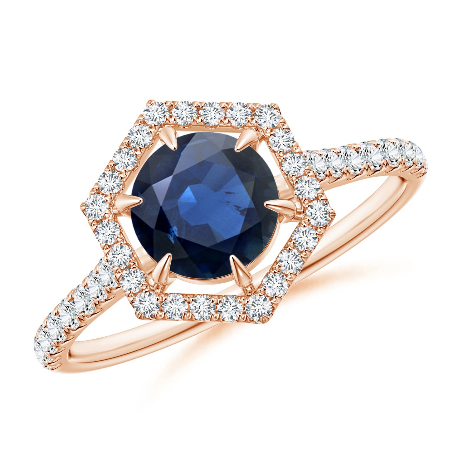 AA - Blue Sapphire / 1.34 CT / 14 KT Rose Gold