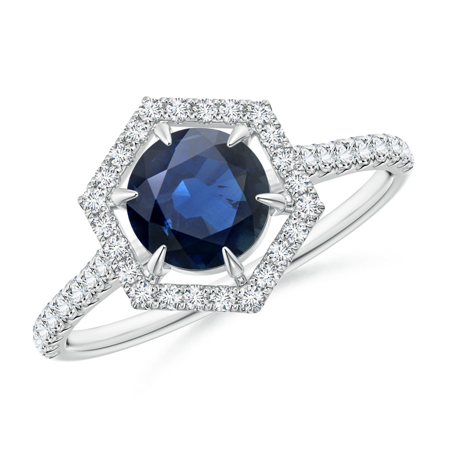 AA - Blue Sapphire / 1.34 CT / 14 KT White Gold