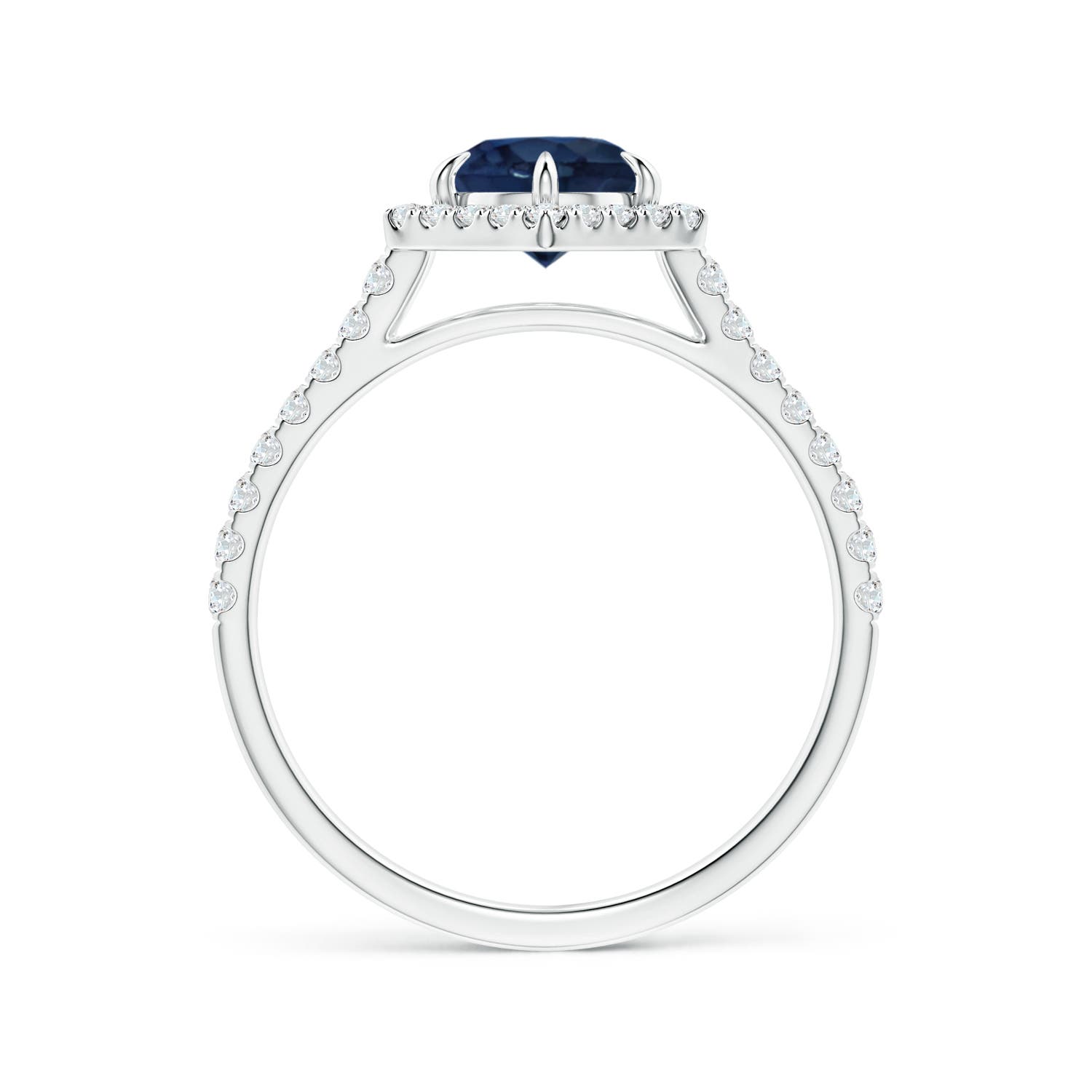 AA - Blue Sapphire / 1.34 CT / 14 KT White Gold