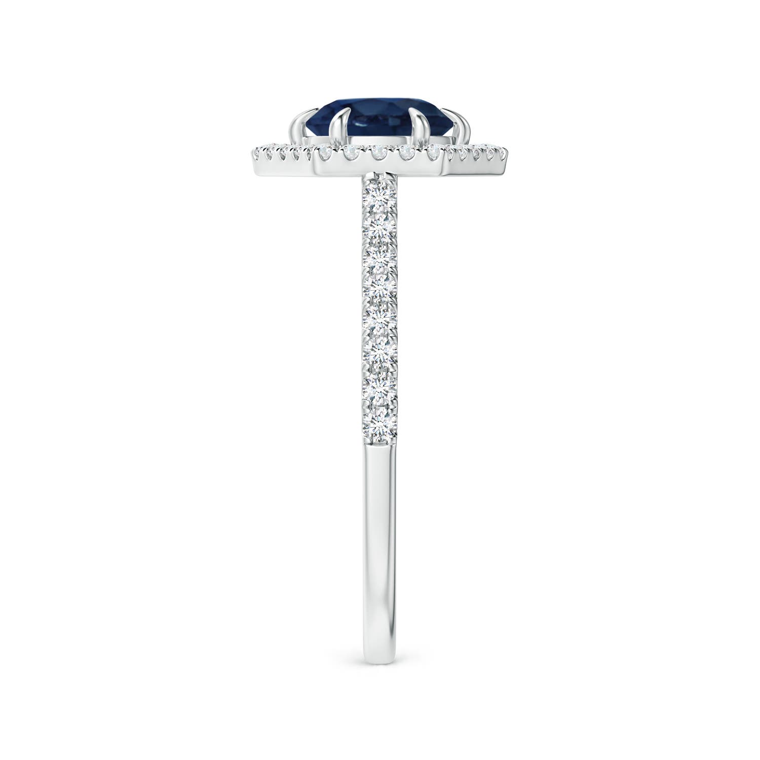 AA - Blue Sapphire / 1.34 CT / 14 KT White Gold