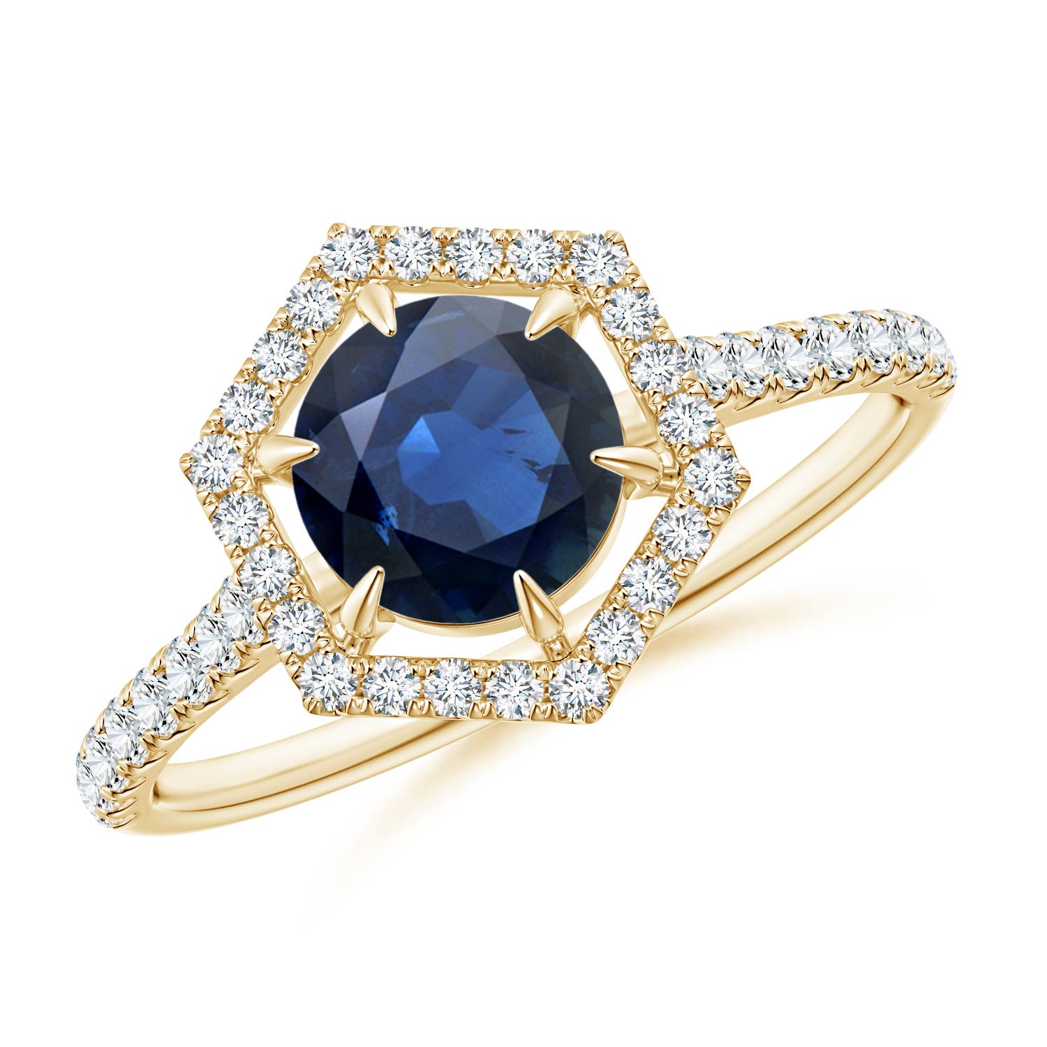 AA - Blue Sapphire / 1.34 CT / 14 KT Yellow Gold