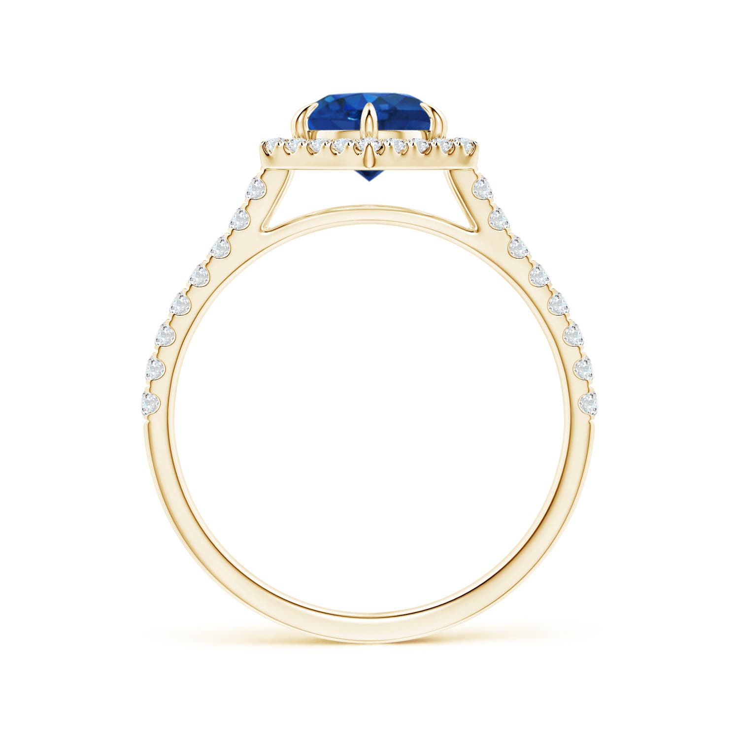 AAA - Blue Sapphire / 1.34 CT / 14 KT Yellow Gold