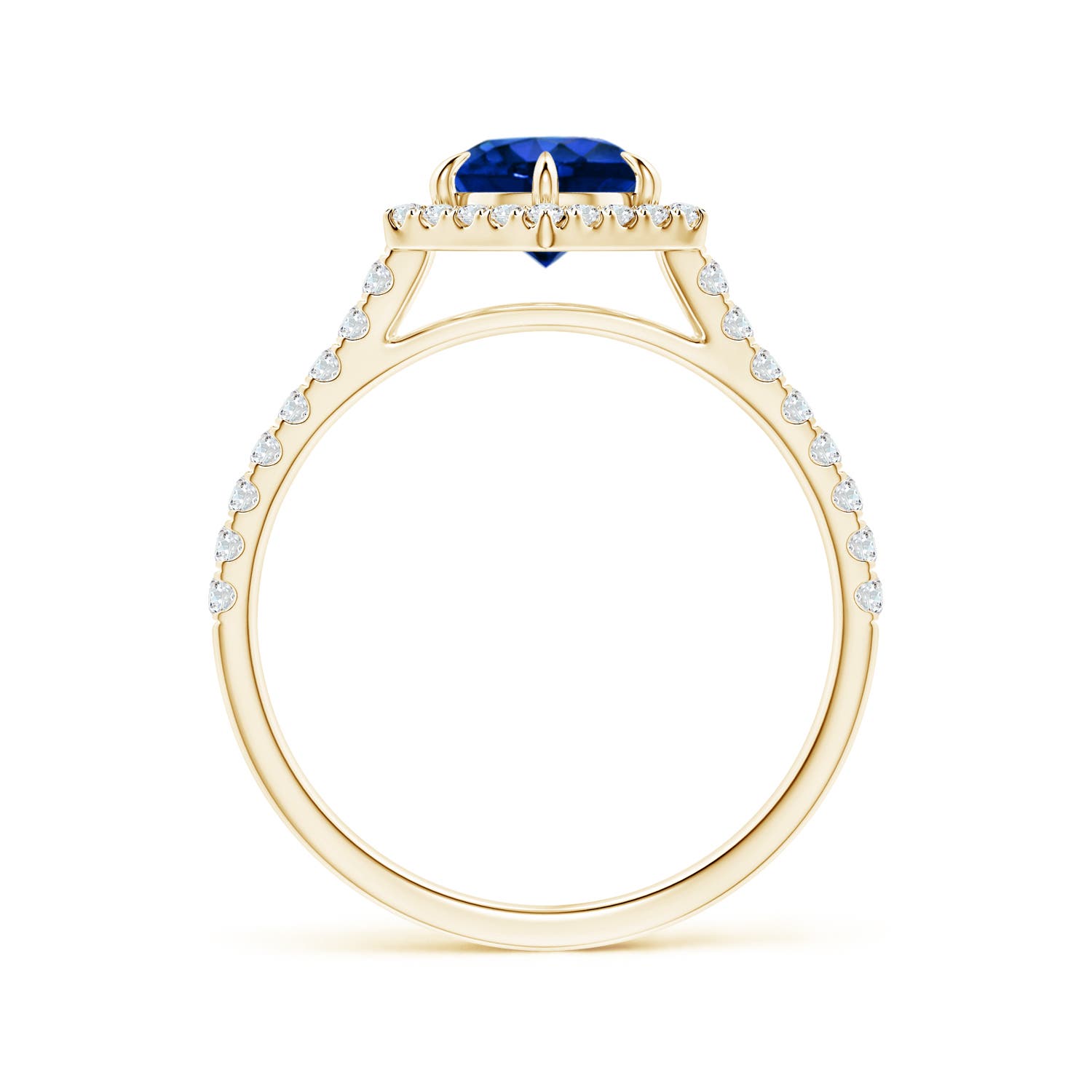 AAAA - Blue Sapphire / 1.34 CT / 14 KT Yellow Gold