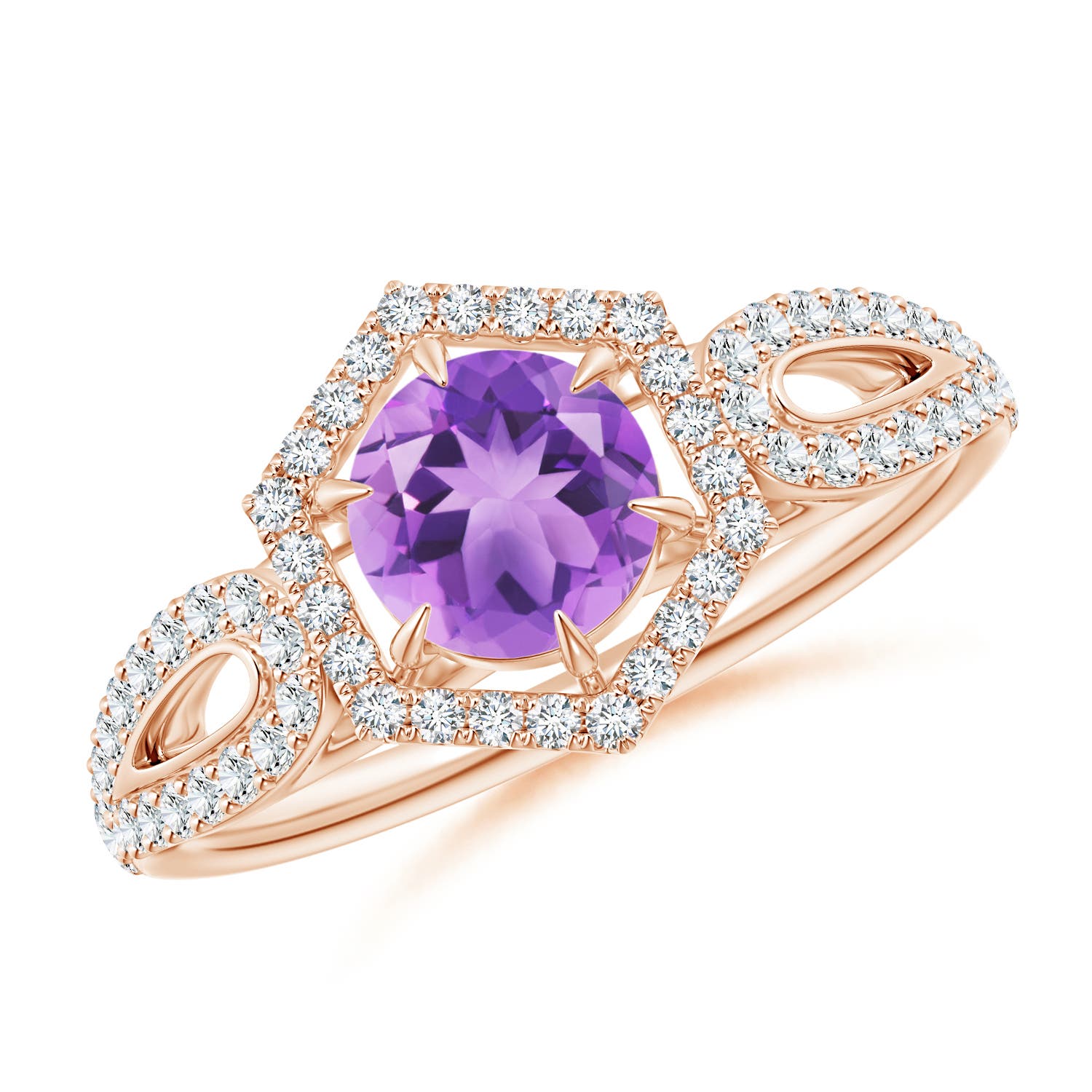 A - Amethyst / 0.78 CT / 14 KT Rose Gold