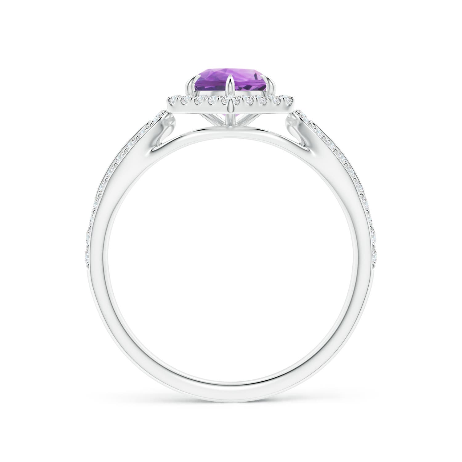 A - Amethyst / 0.78 CT / 14 KT White Gold