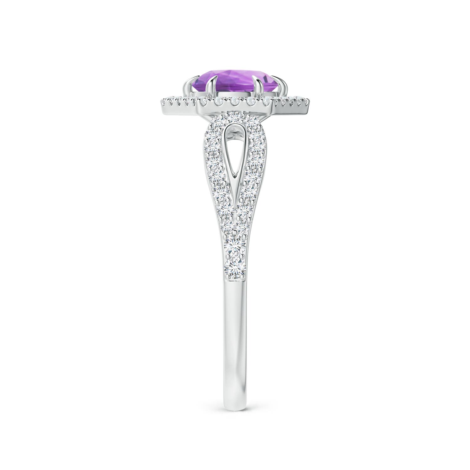 A - Amethyst / 0.78 CT / 14 KT White Gold