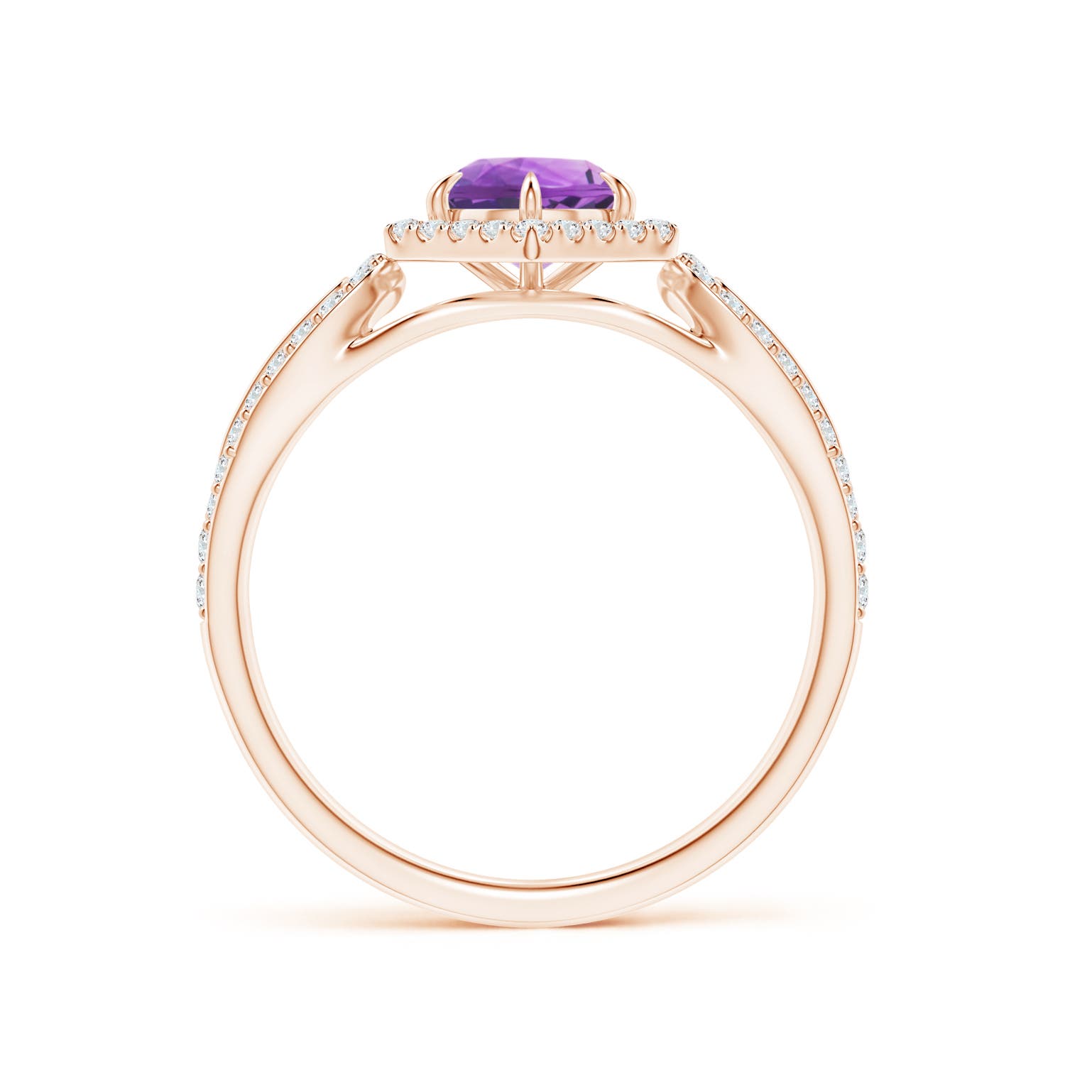 AA - Amethyst / 0.78 CT / 14 KT Rose Gold