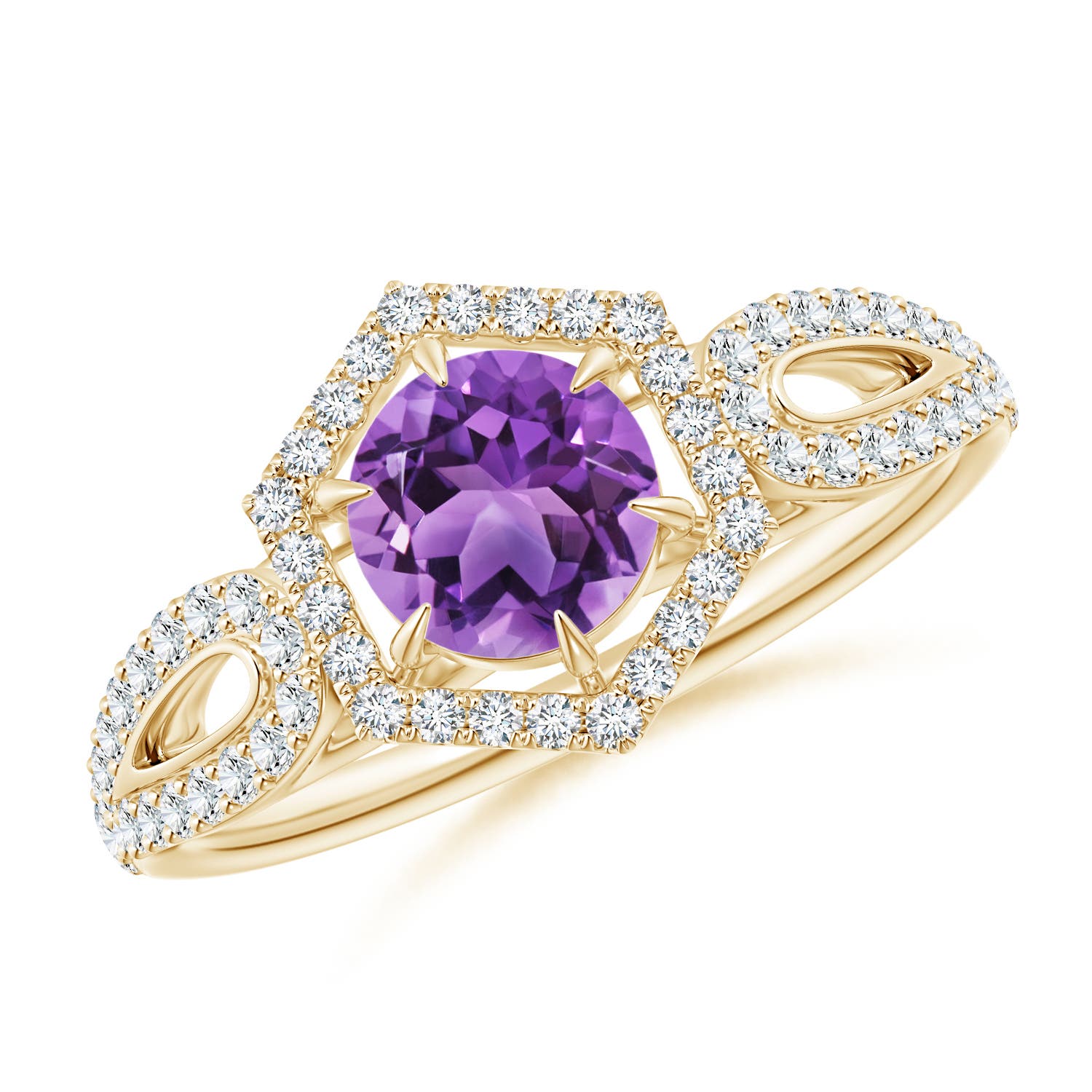 AA - Amethyst / 0.78 CT / 14 KT Yellow Gold