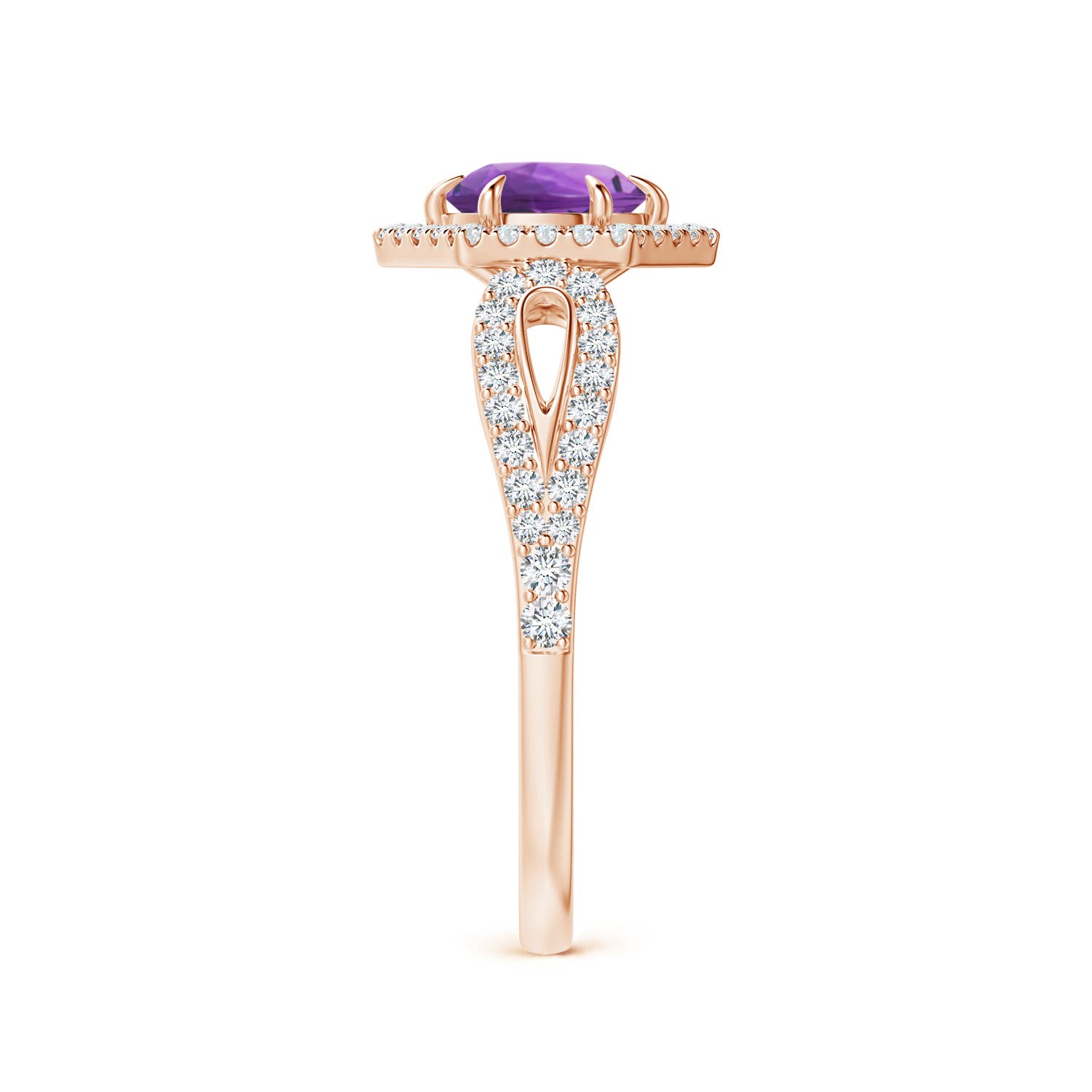 AAA - Amethyst / 0.78 CT / 14 KT Rose Gold